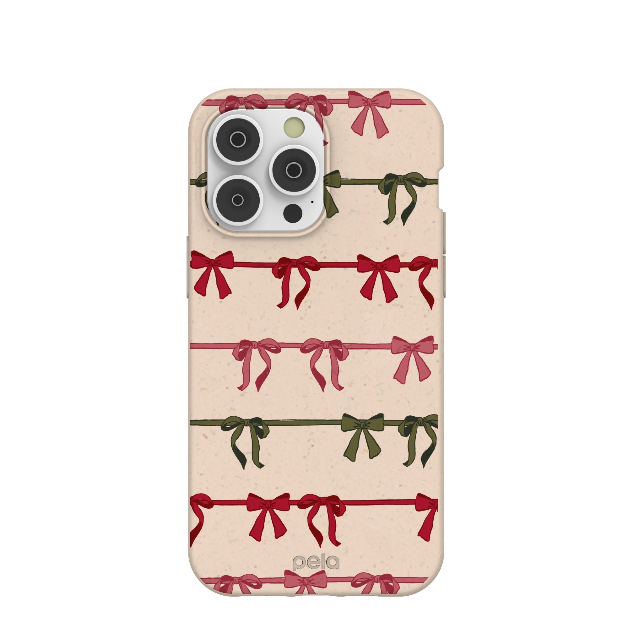 Pela Case Seashell Holiday Bows iPhone 14 Pro Max Case