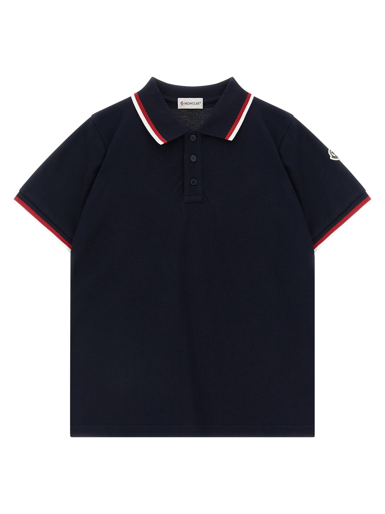 Moncler Enfant Tricolor Polo Shirt – 100% cotton