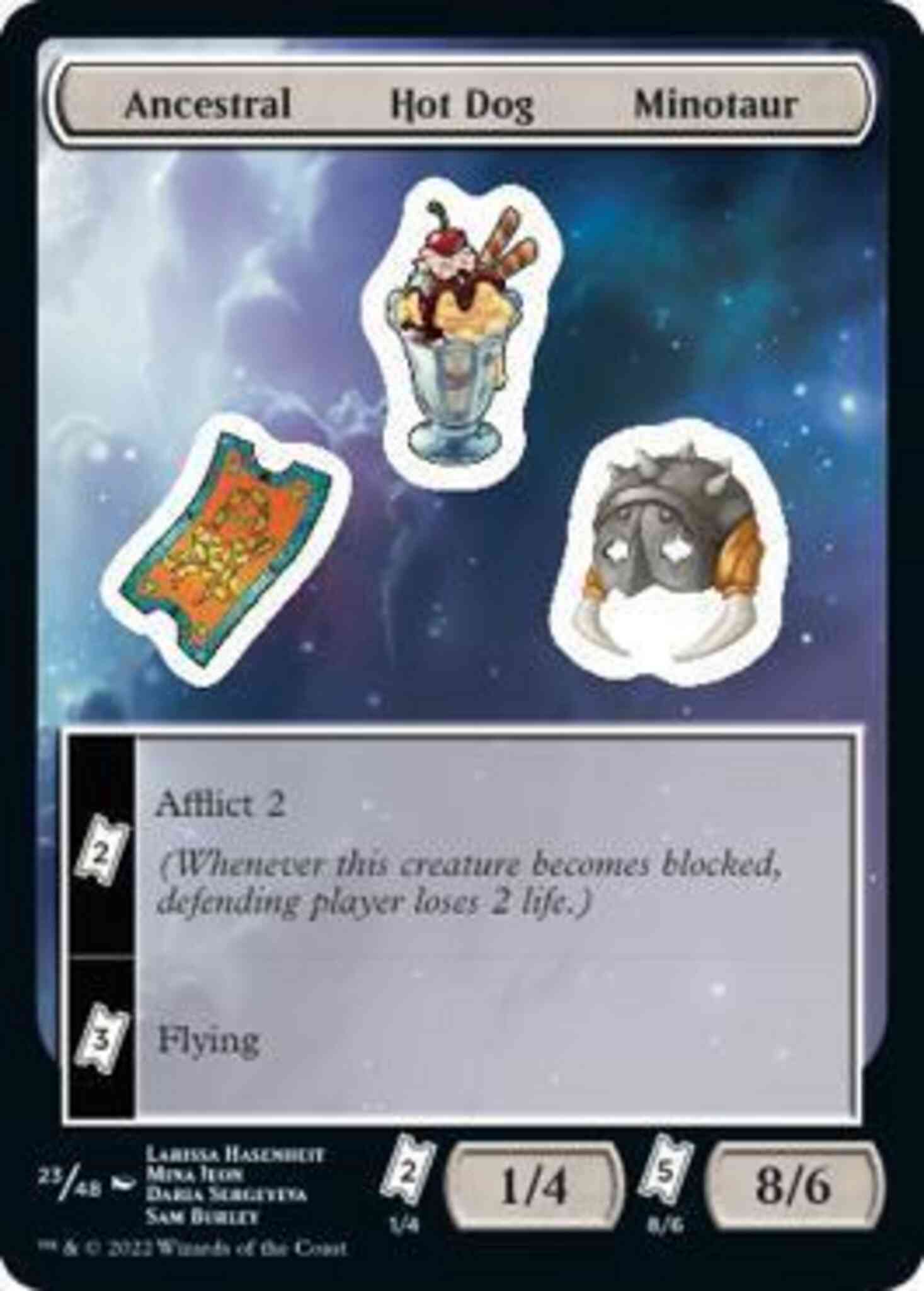 Magic Ancestral Hot Dog Minotaur [23] [Unfinity Sticker Sheets] [Non-Foil]