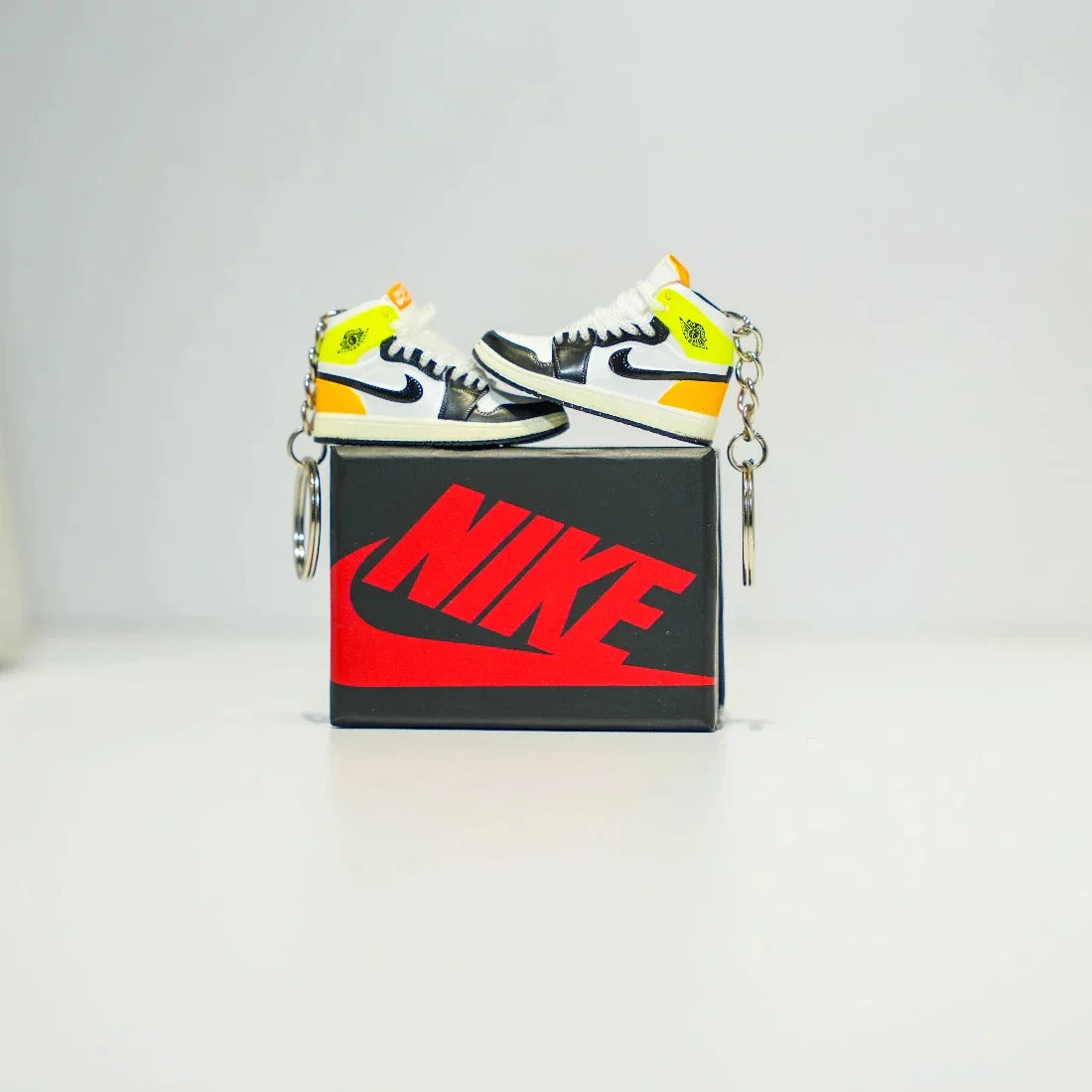 Kicks Machine 3D Sneaker Keychain With Box - AJ1 Volt Gold