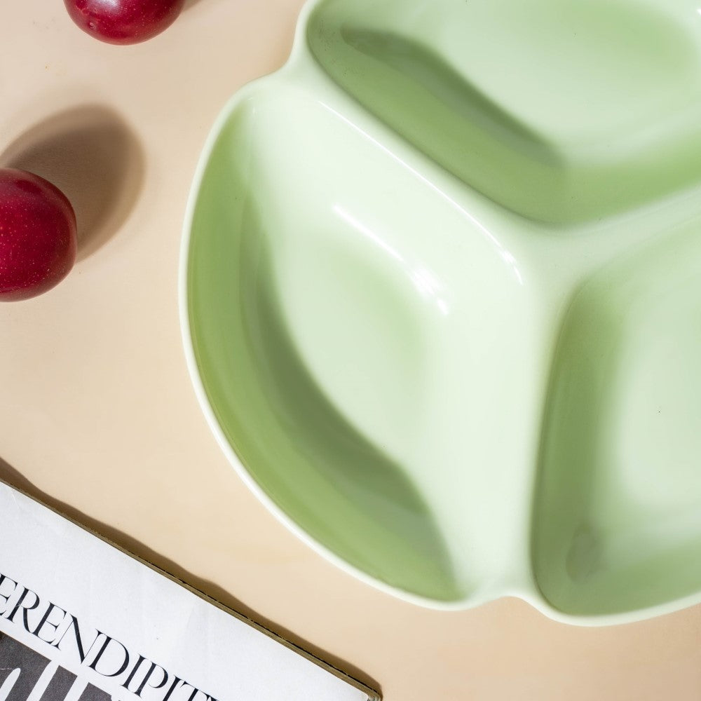 Nestasia Ceramic Round Section Plate Green - view 4