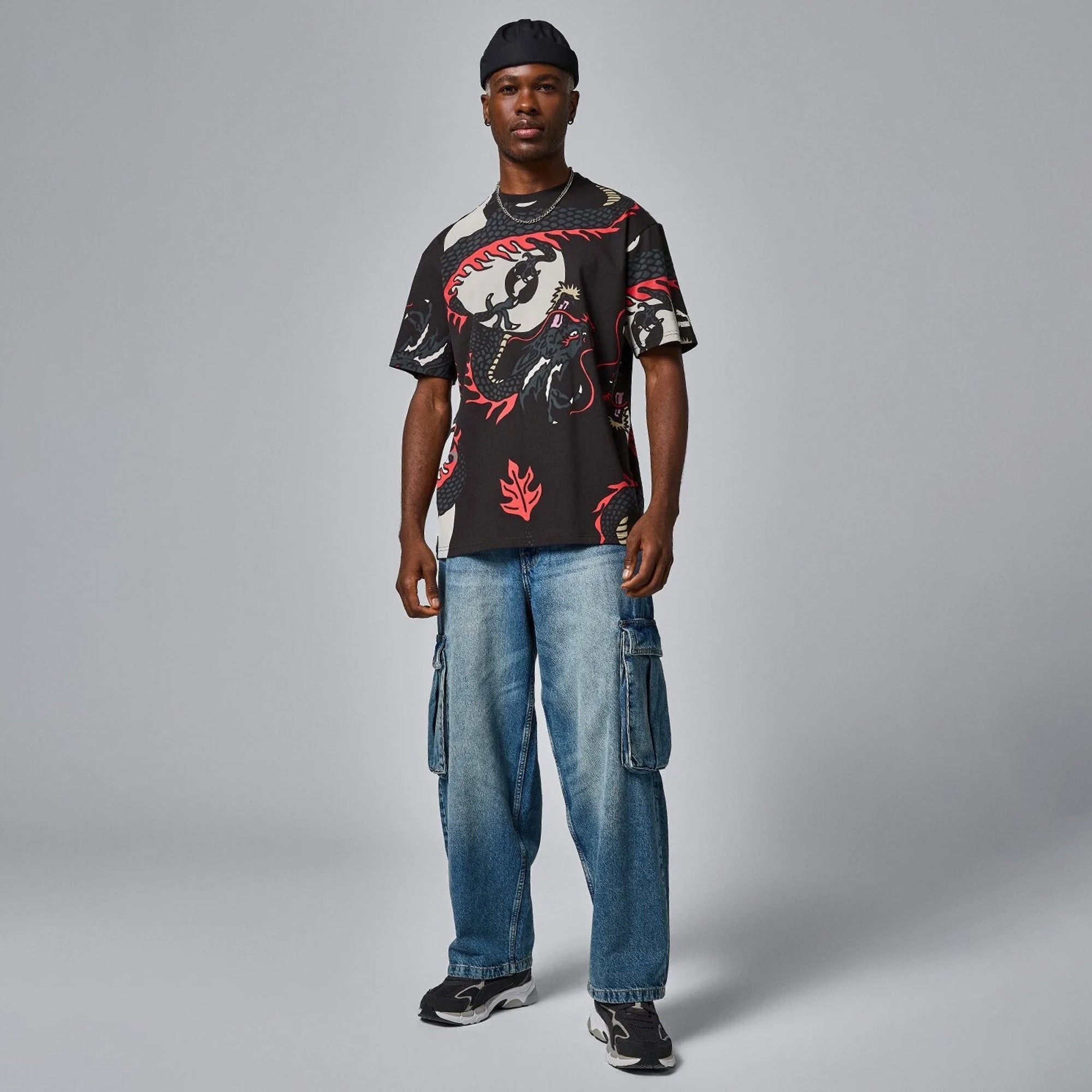 Puma | x STAPLE AOP TEE { BLACK - view 4