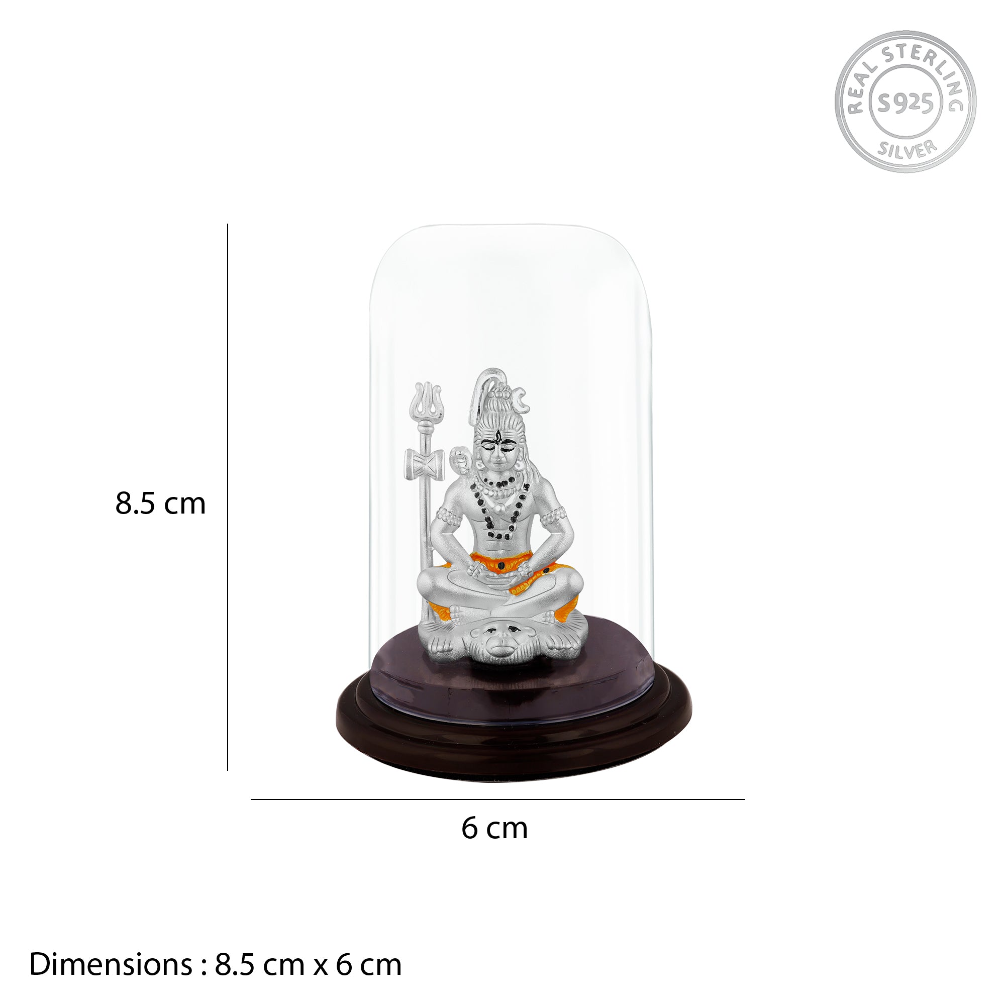 GIVA Jewellery Silver Mahadeva Idol - view 5