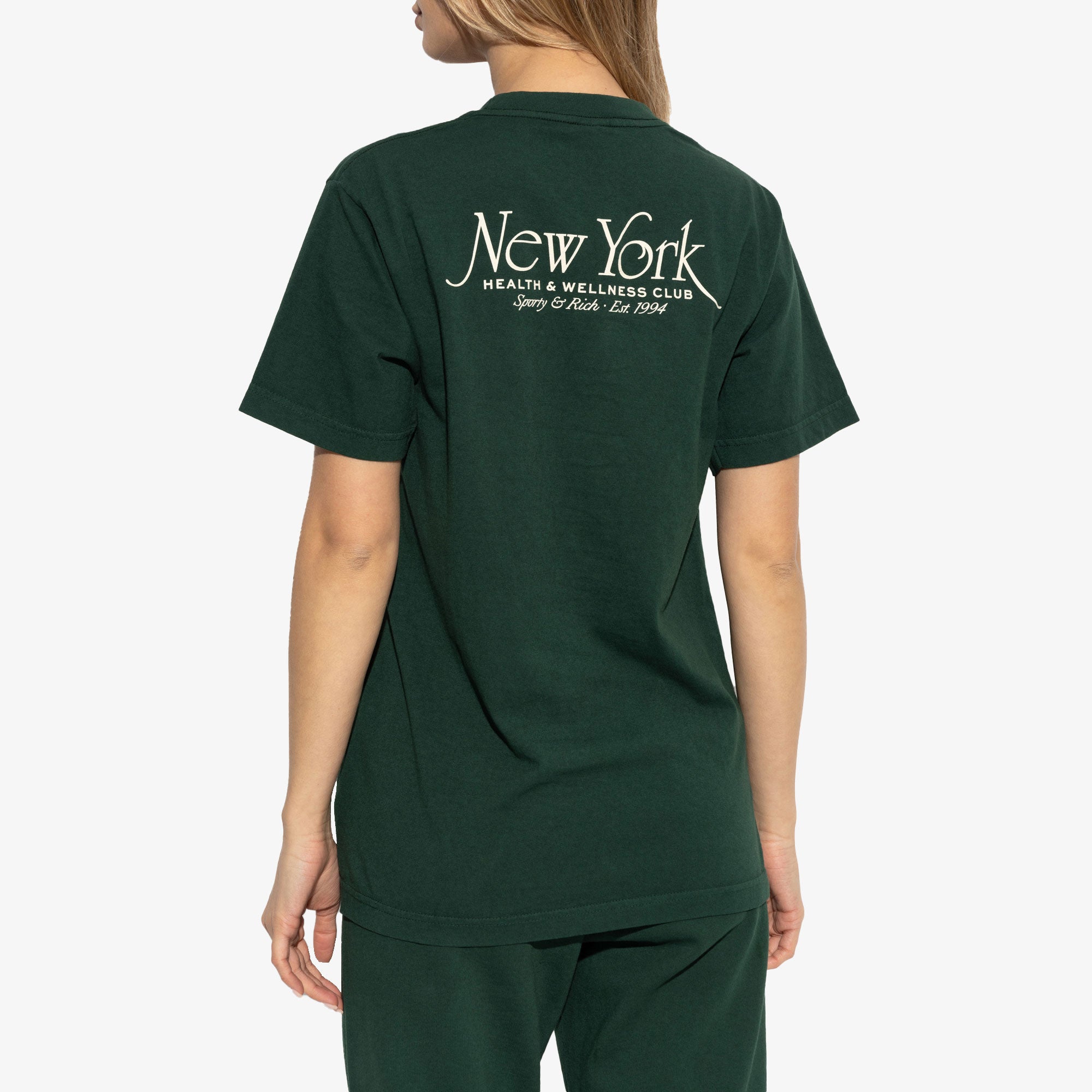 Sporty & Rich | Ny 94 T-shirt { Forest/white - view 2