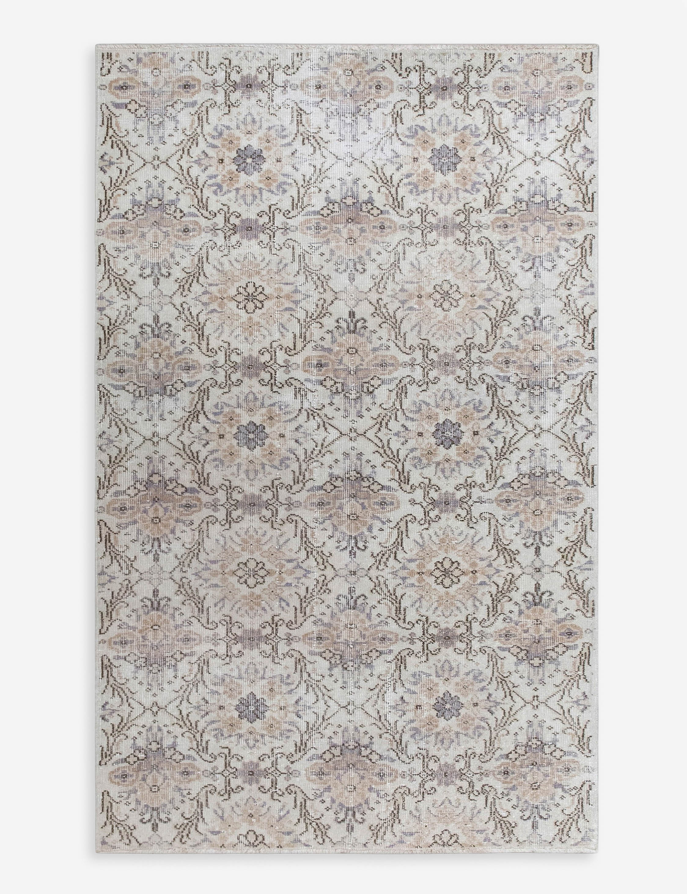 Lulu and Georgia Vintage Turkish Hand-Knotted Wool Rug No. 596, 3'11" x 7'1"