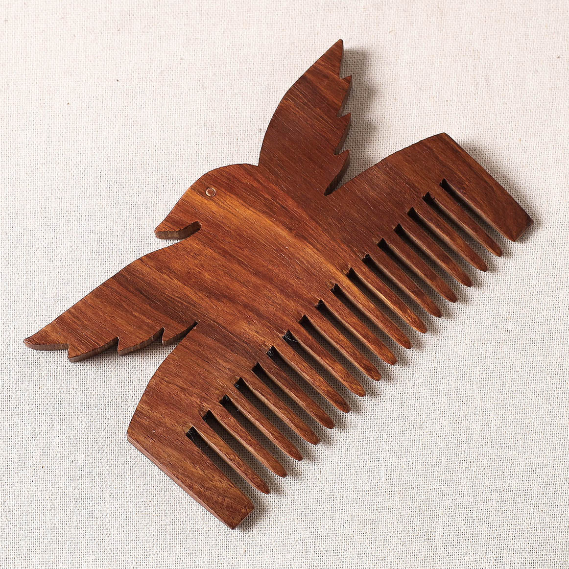 ITOKRI CRAFTS INITIATIVE Bijnor Hand Carved Sheesham Wood Comb (Medium) - view 2