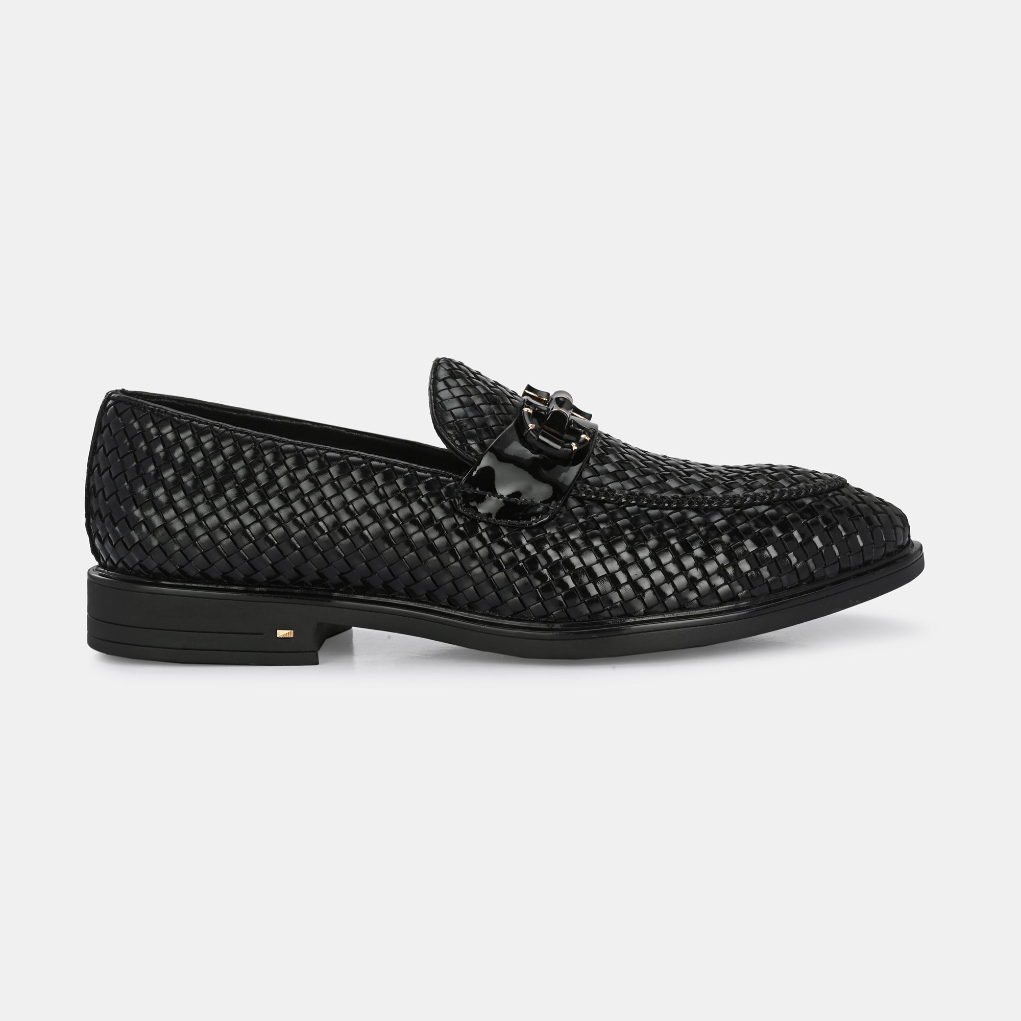 Hand-Woven Buckled Loafers by Lafattio – Black - view 2