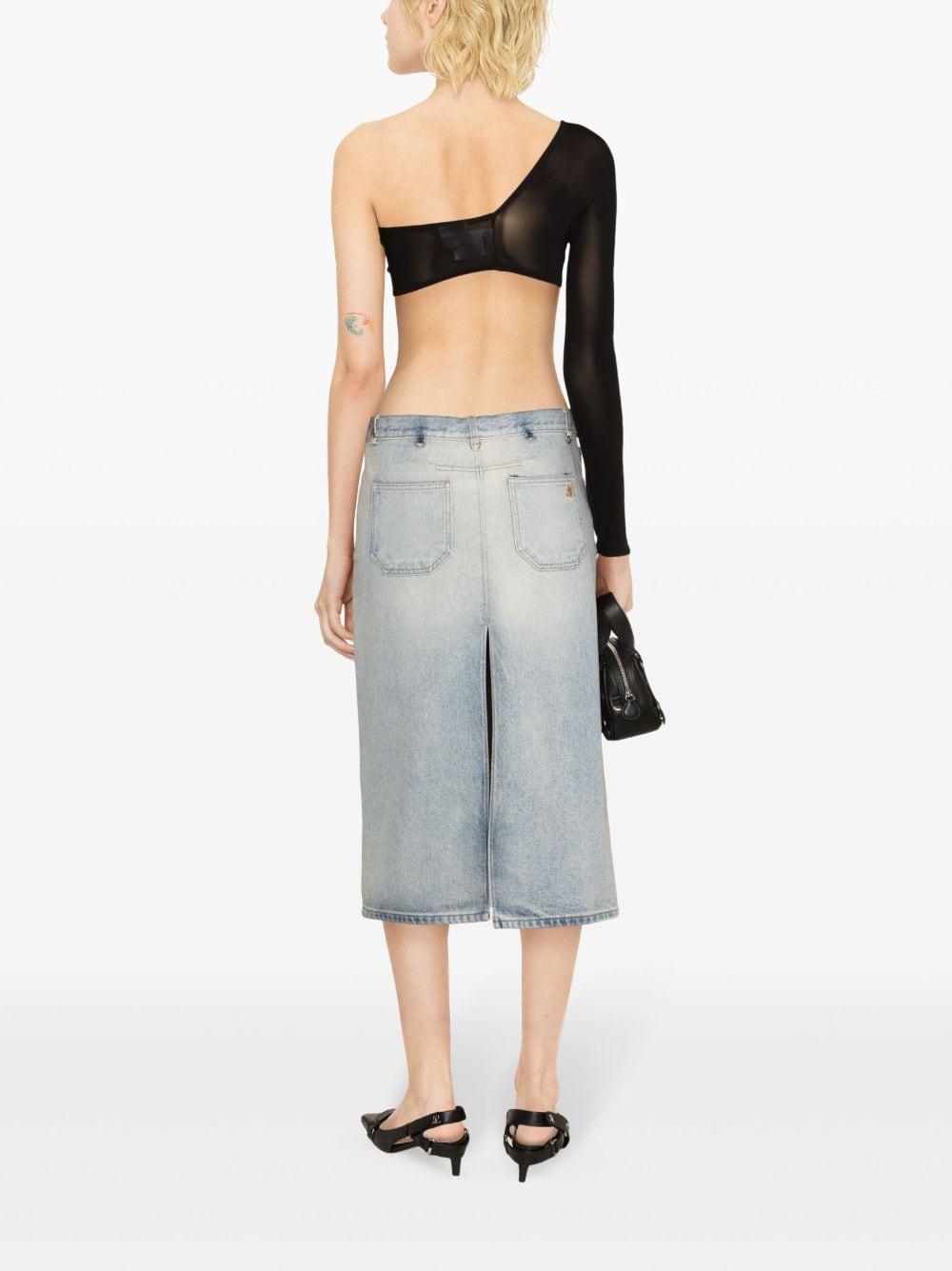 Courreges Pre Denim midi skirt – Cotton 100% - view 2