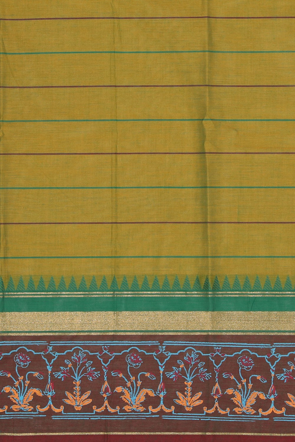 Kalanjali Ethnics Hand block printed cotton saree - view 5