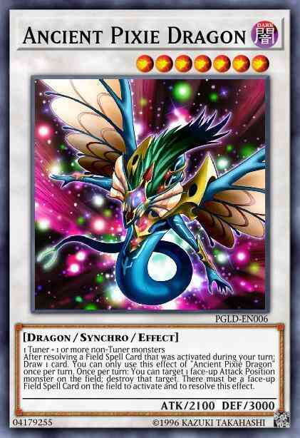 Yu-Gi-Oh! Ancient Pixie Dragon - PGLD-EN006 - Gold Secret Rare - 1st Edition