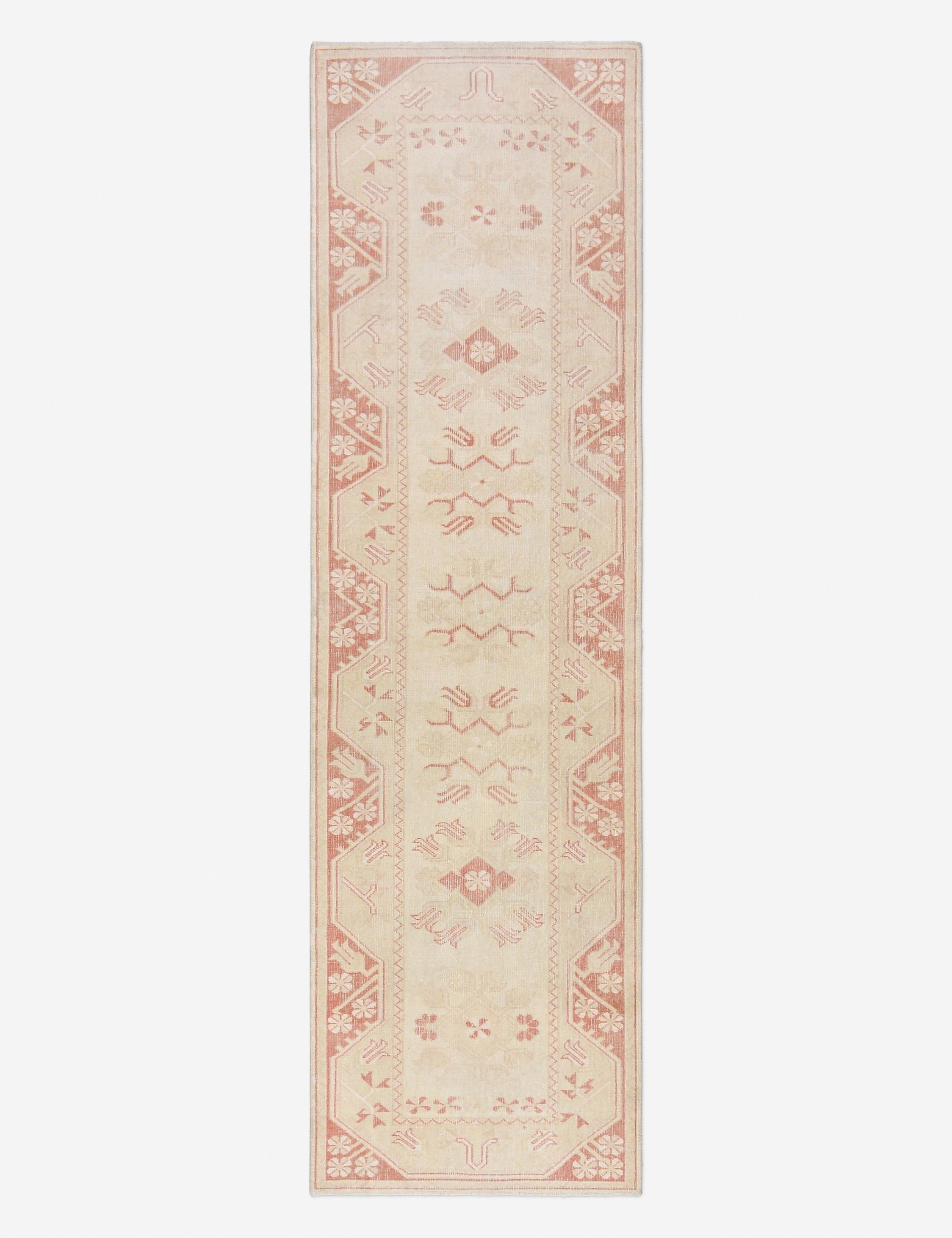 Lulu and Georgia Vintage Turkish Hand-Knotted Wool Runner Rug No. 279, 2' 7" x 9' 1"