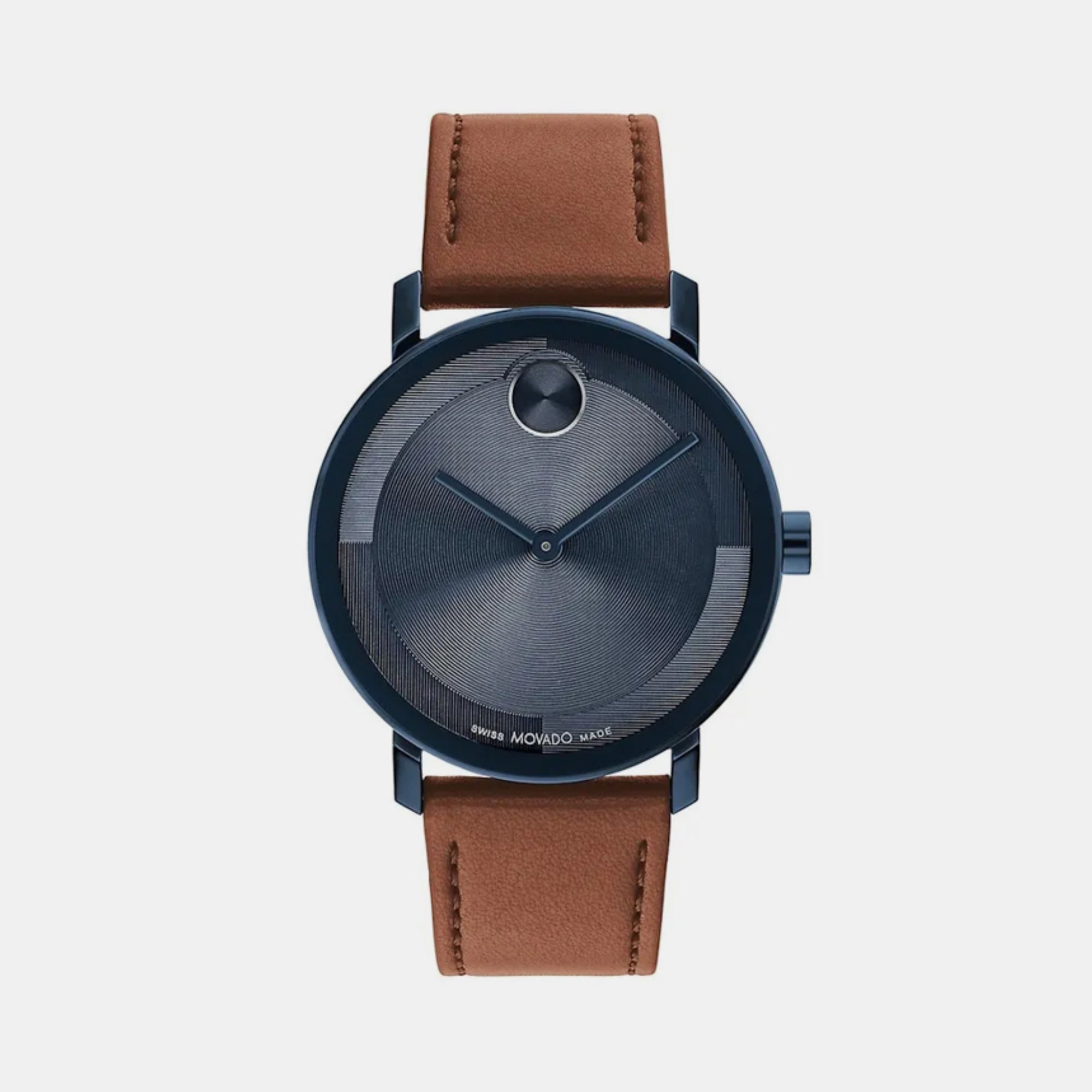 Movado Bold Men Quartz Blue Dial Analog Leather Watch 3601093