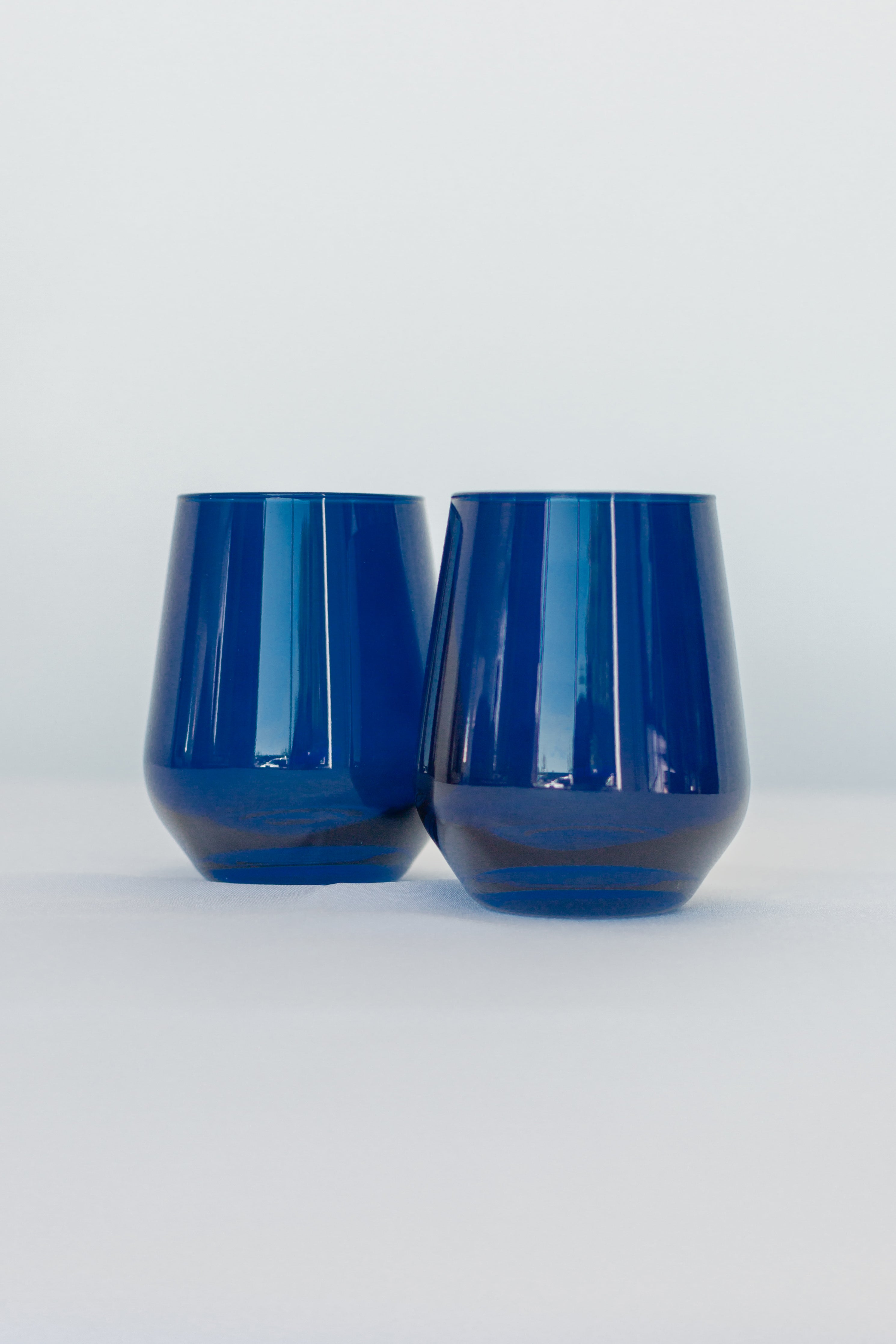 Estelle Colored Glass Estelle Colored Wine Stemless - Set of 2 {Midnight Blue}