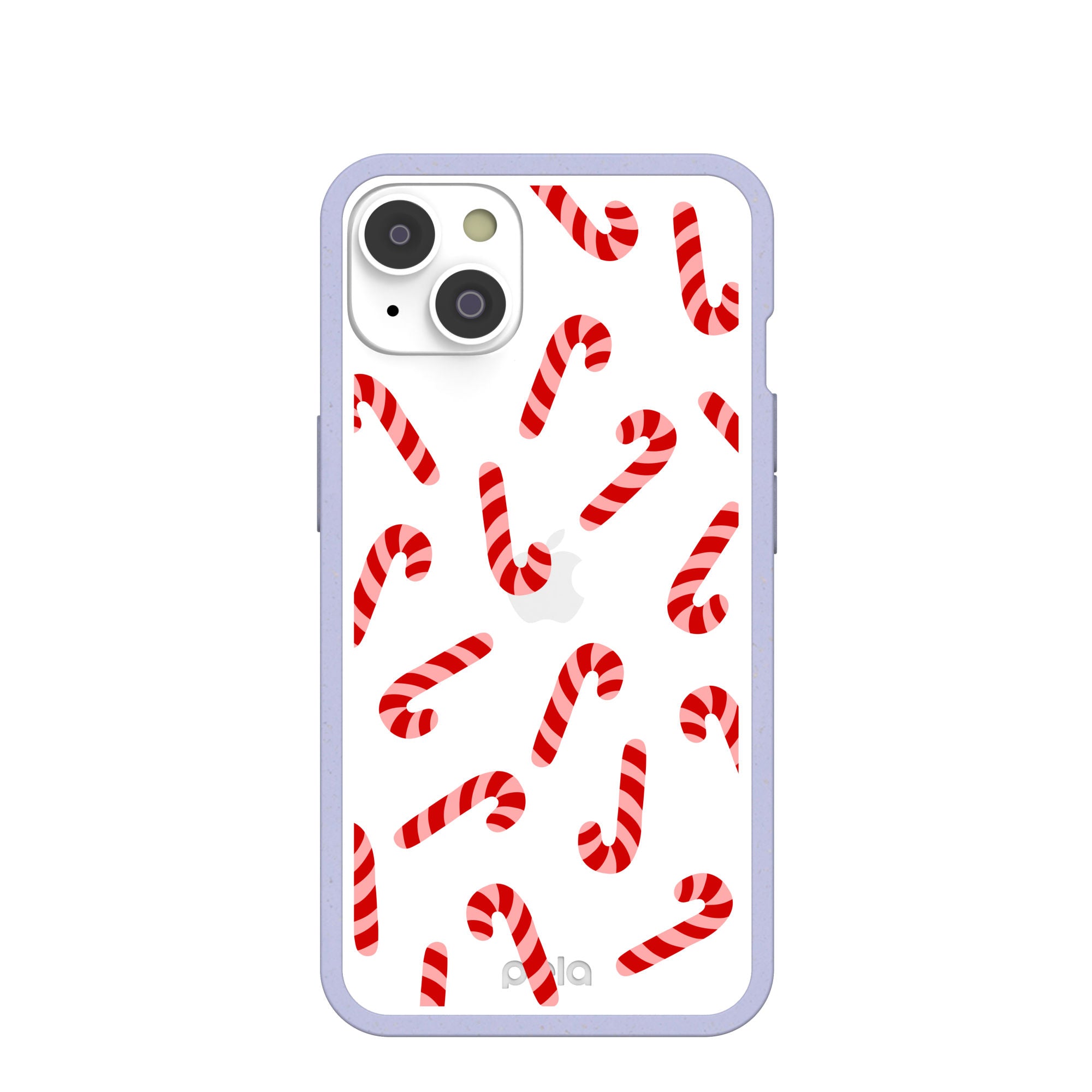 BlackTree Clear Candy Cane Chaos iPhone 14 Case With Lavender Ridge