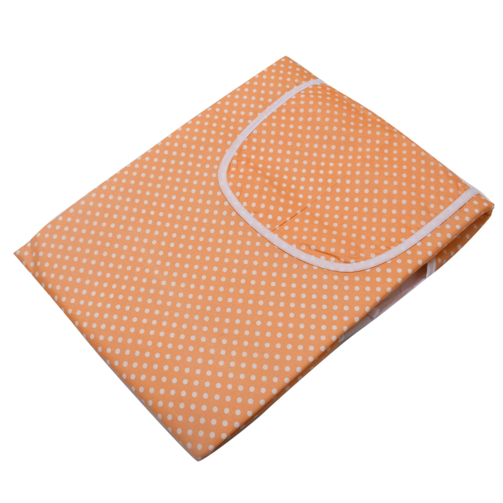 Kuber Industries Polka Dots Bib Apron,Water Oil Cotton Resistant Chef Cooking Kitchen Apron with Pockets for Men Women (Set of 2,Maroon & Peach)-KUBMA - view 6