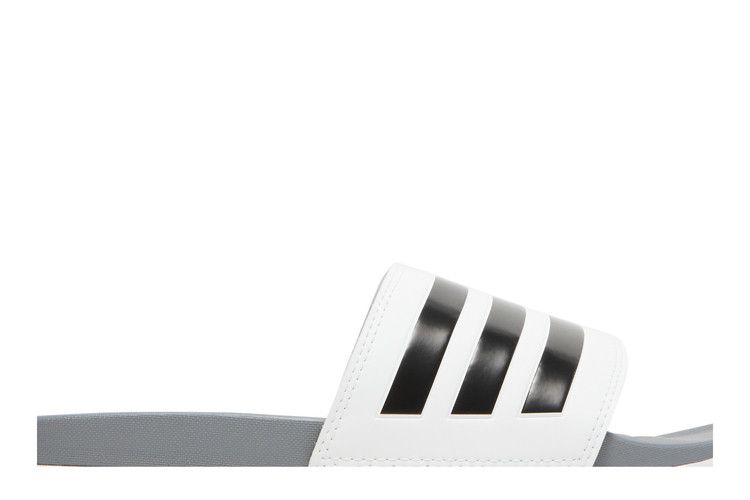 adidas Adilette Comfort Slides Cloud White Core Black Grey Three - view 2