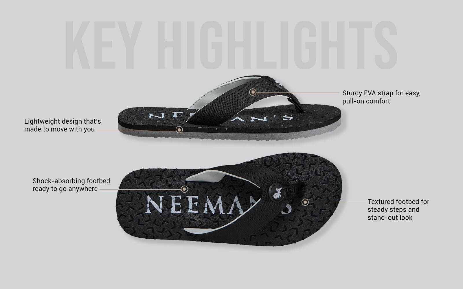 Neeman's Float Ease Flips : Black - view 4