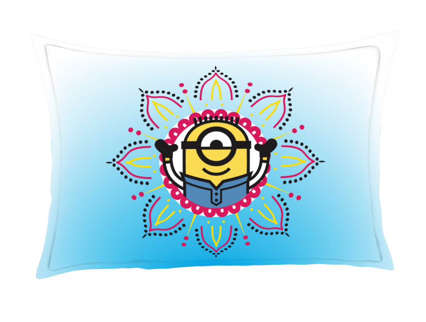 Spaces India Universal Masala Minions Yellow 100% Cotton Single Bedsheet - By Spaces - view 5