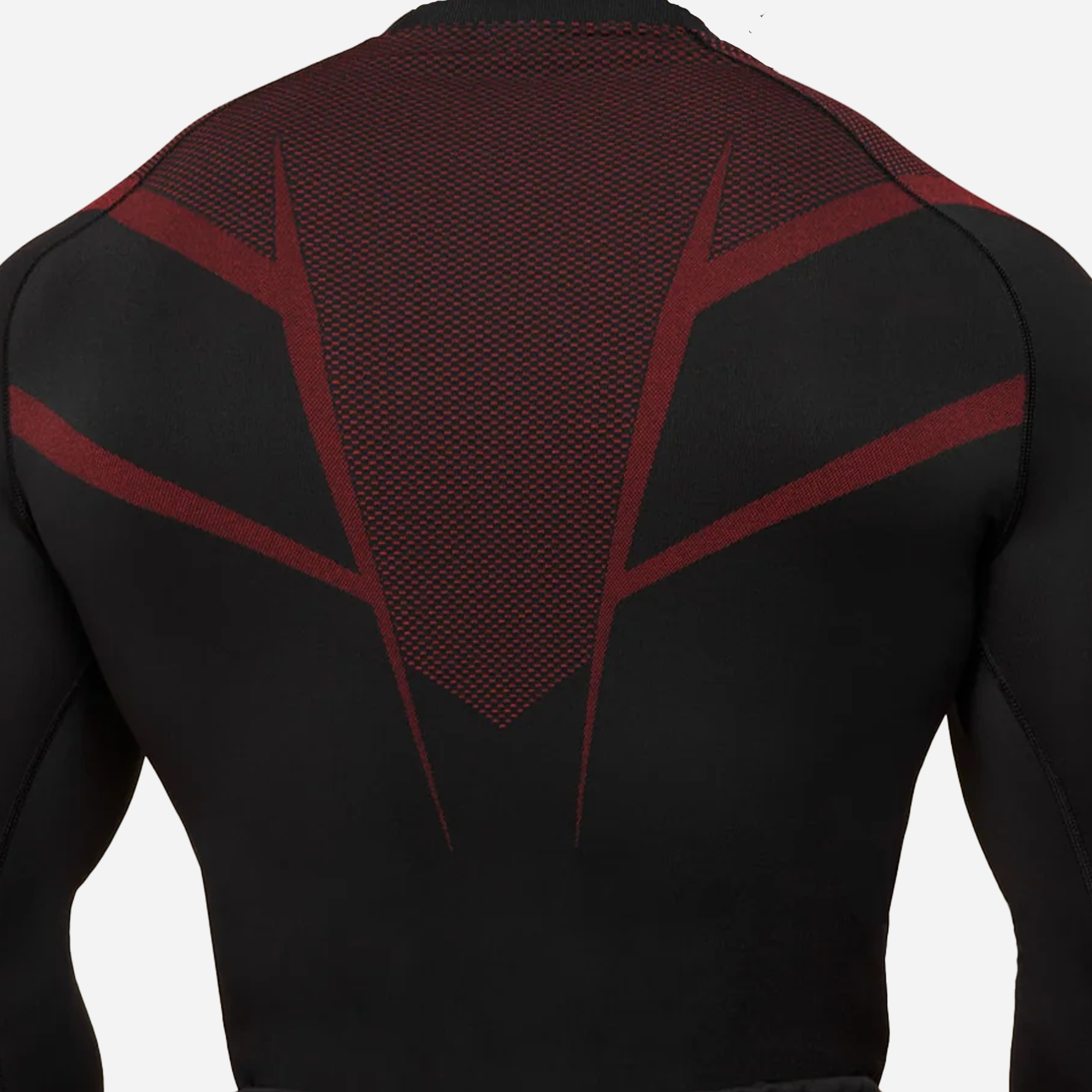 GYMSHARK Onyx 5.0 Seamless Long Sleeve T-shirt Black/Carmine Red - view 2
