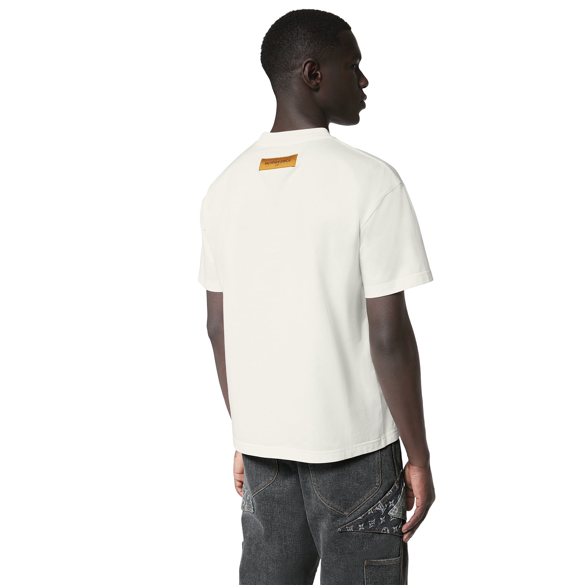 Louis Vuitton LV Birds Printed Cotton T Shirt White - view 2