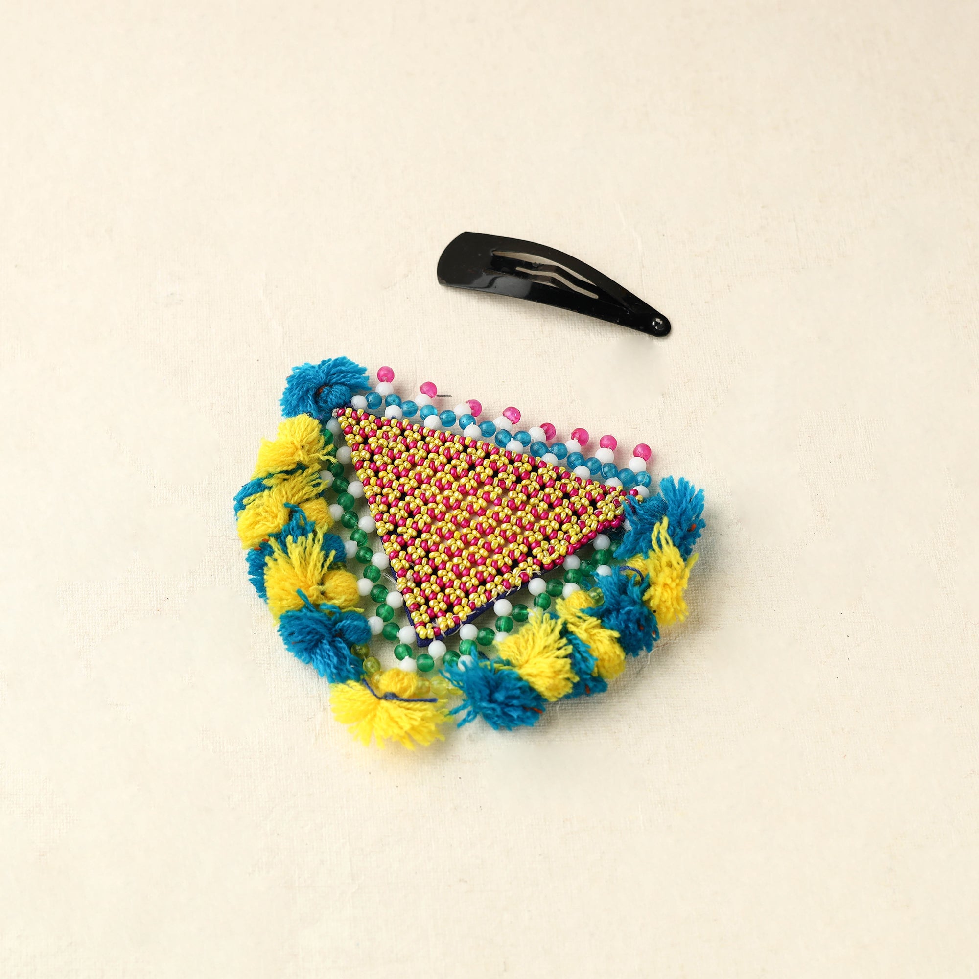 KACHCHH JI CHHAAP Beadwork Hair Clip with Tassels (Single) by Hodka Girls 64