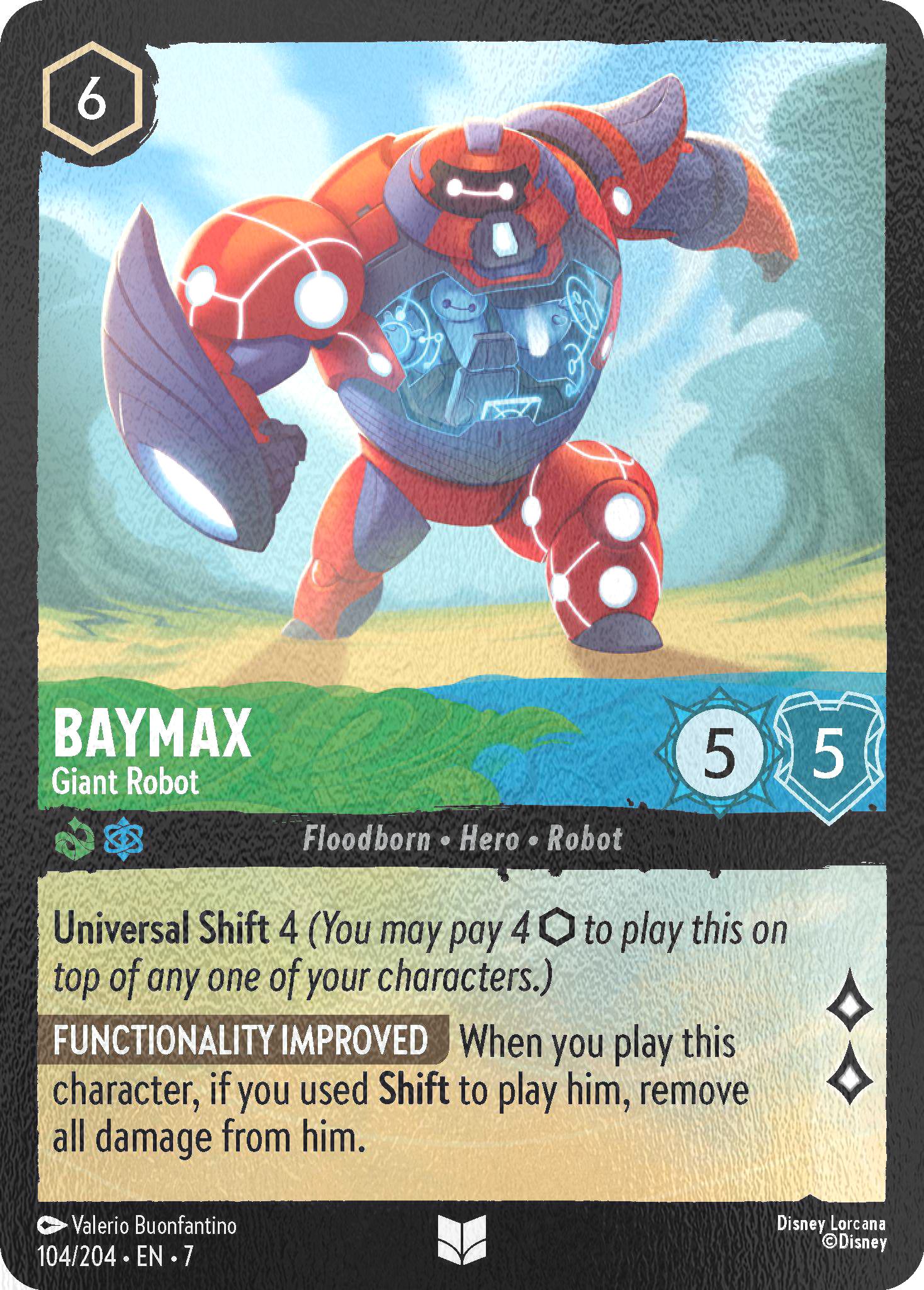 Island cold foil – Lorcana Baymax - Giant Robot - 104/204 [Archazia's Island] [Cold Foil]