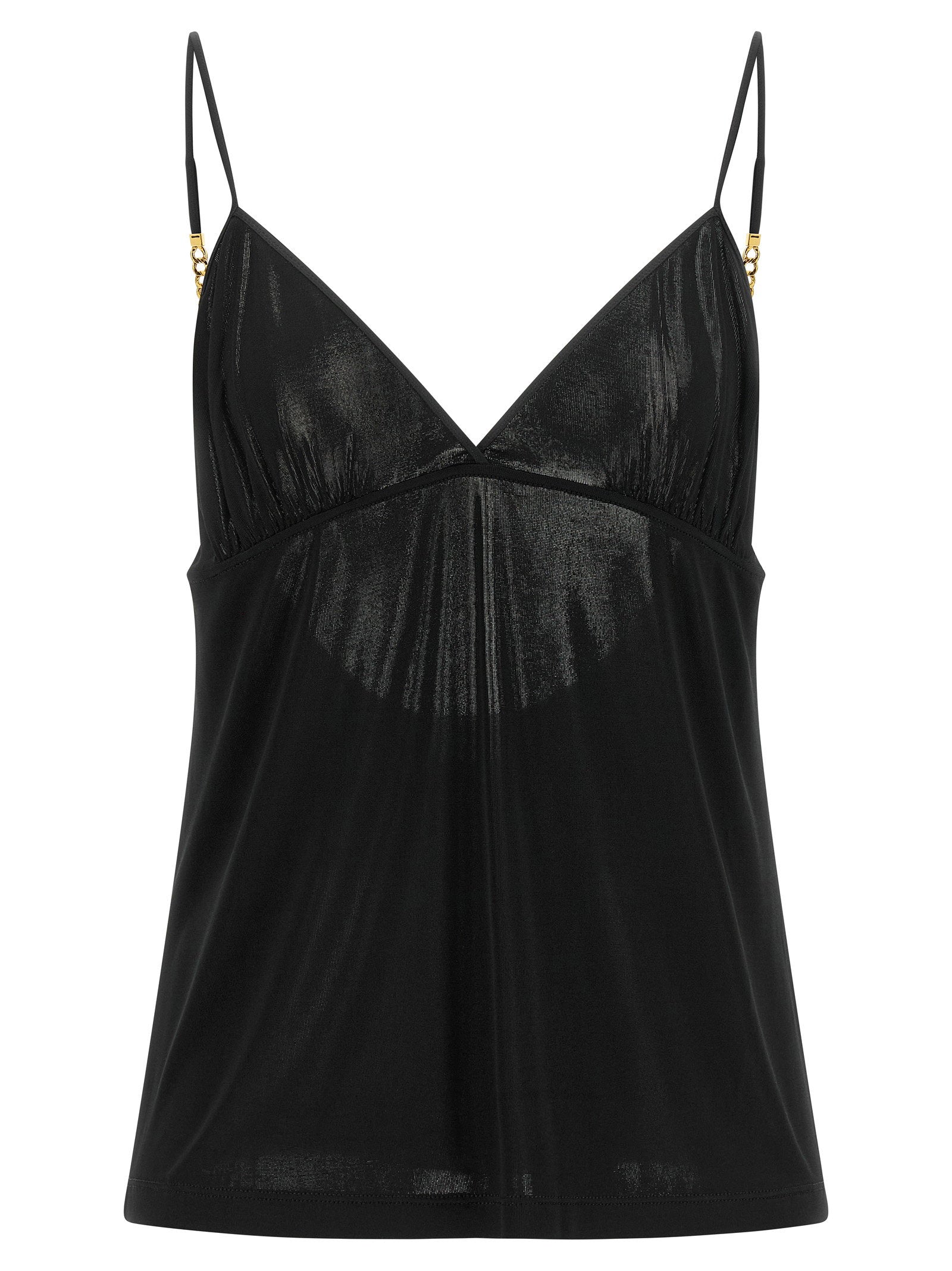 Saint Laurent Cassandre Chain Top – 97% viscose, 3% elastane