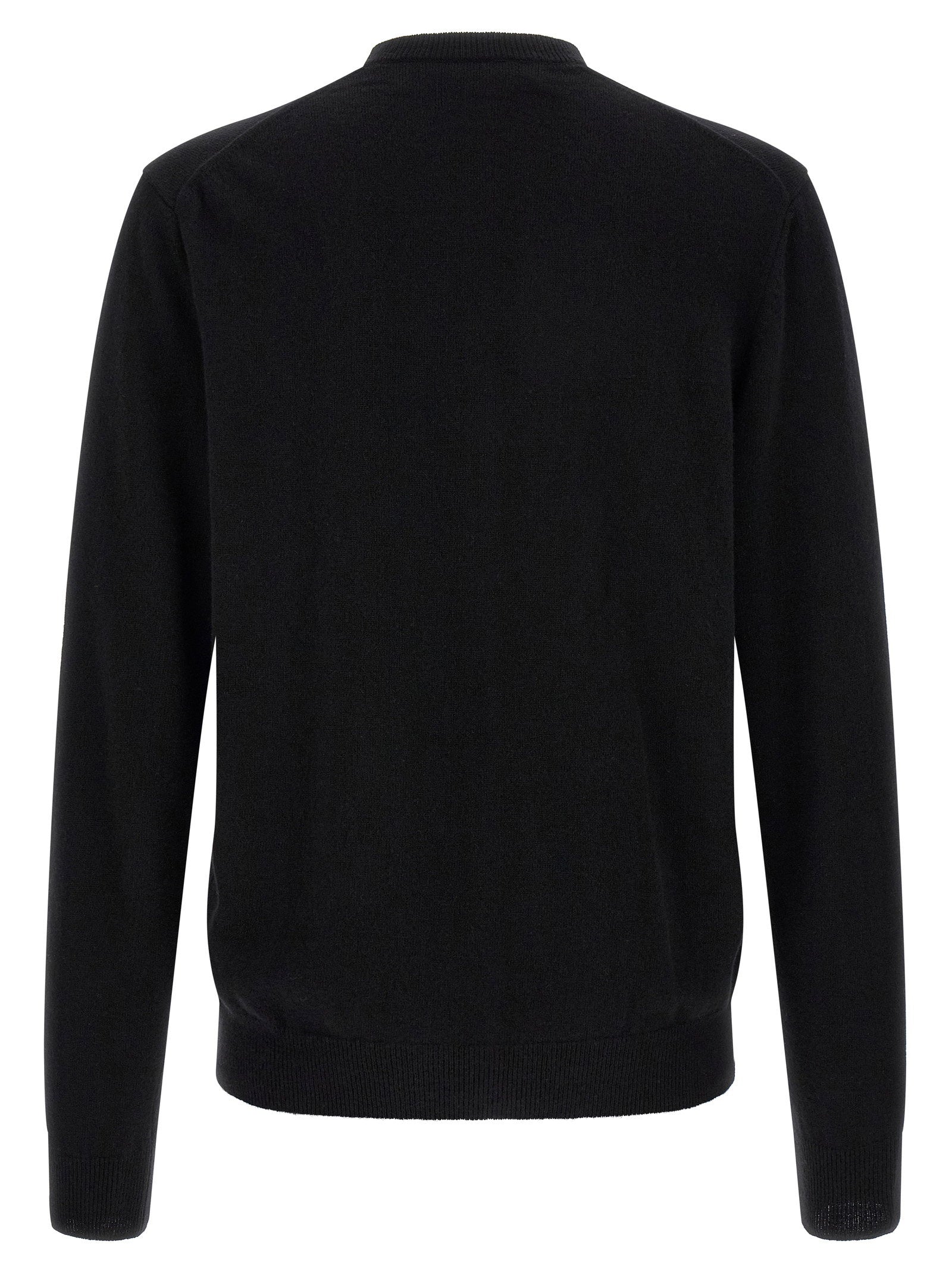 Comme Des Garçons Play Wool Cardigan With Heart Patch - view 2