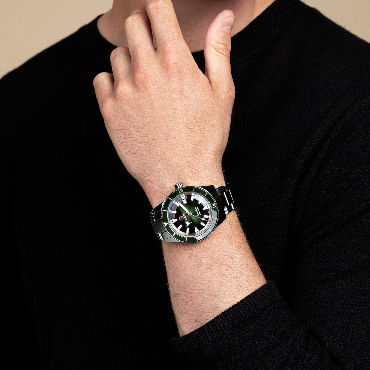 Rado Captain Cook Men Automatic Green Dial Analog Stainless Steel Watch R32105313 - view 5