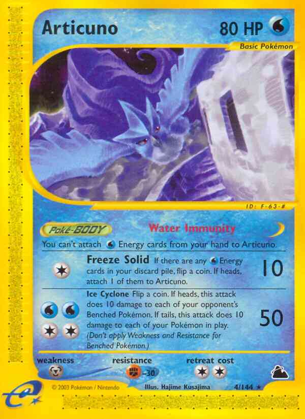Rare ecard3-4 non-holo – Pokémon Articuno - 4/144 - Rare [ecard3-4] [Non-Holo]