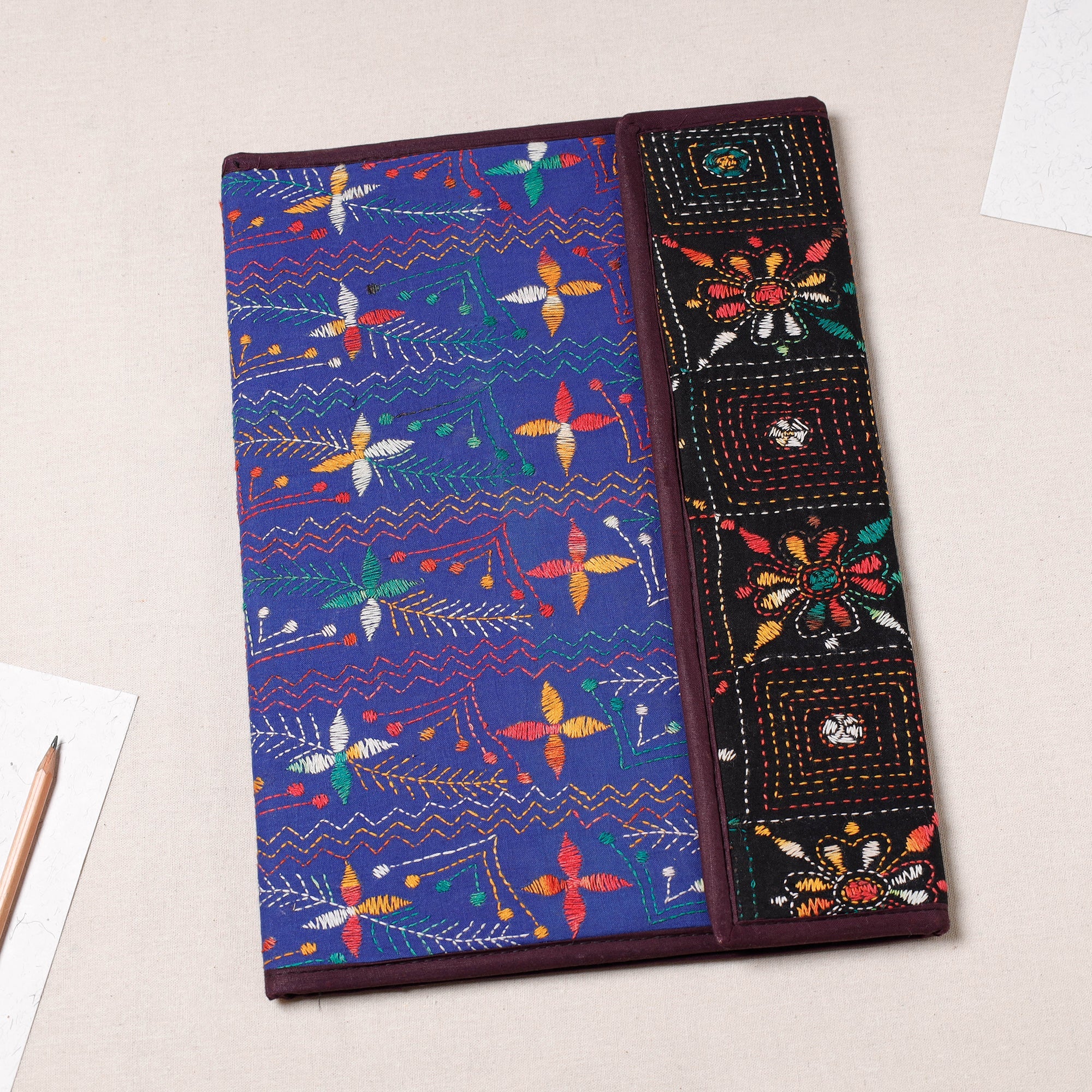 ASALKAAR Bengal Kantha Work Handcrafted File Folder