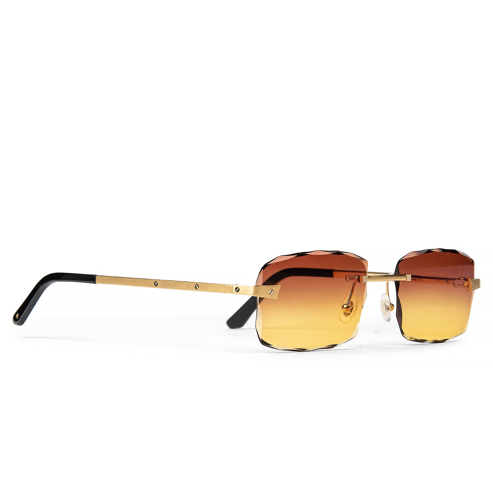 Cartier Eyewear Custom CT0167O-004 Santos De Cartier Rimless Sunglasses - view 2