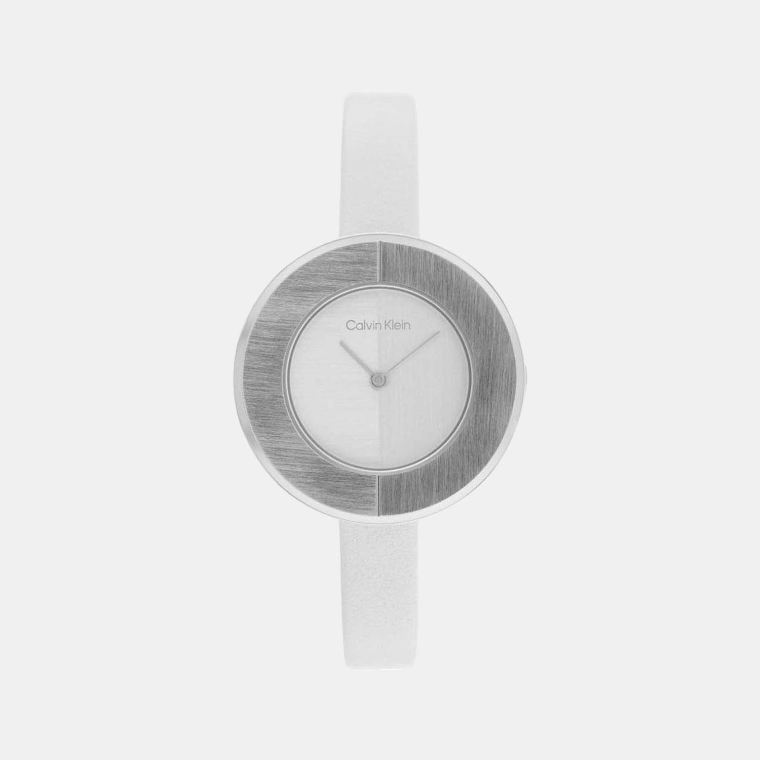 Calvin Klein Confidence Women Quartz Silver Dial Analog Leather Watch 25200026