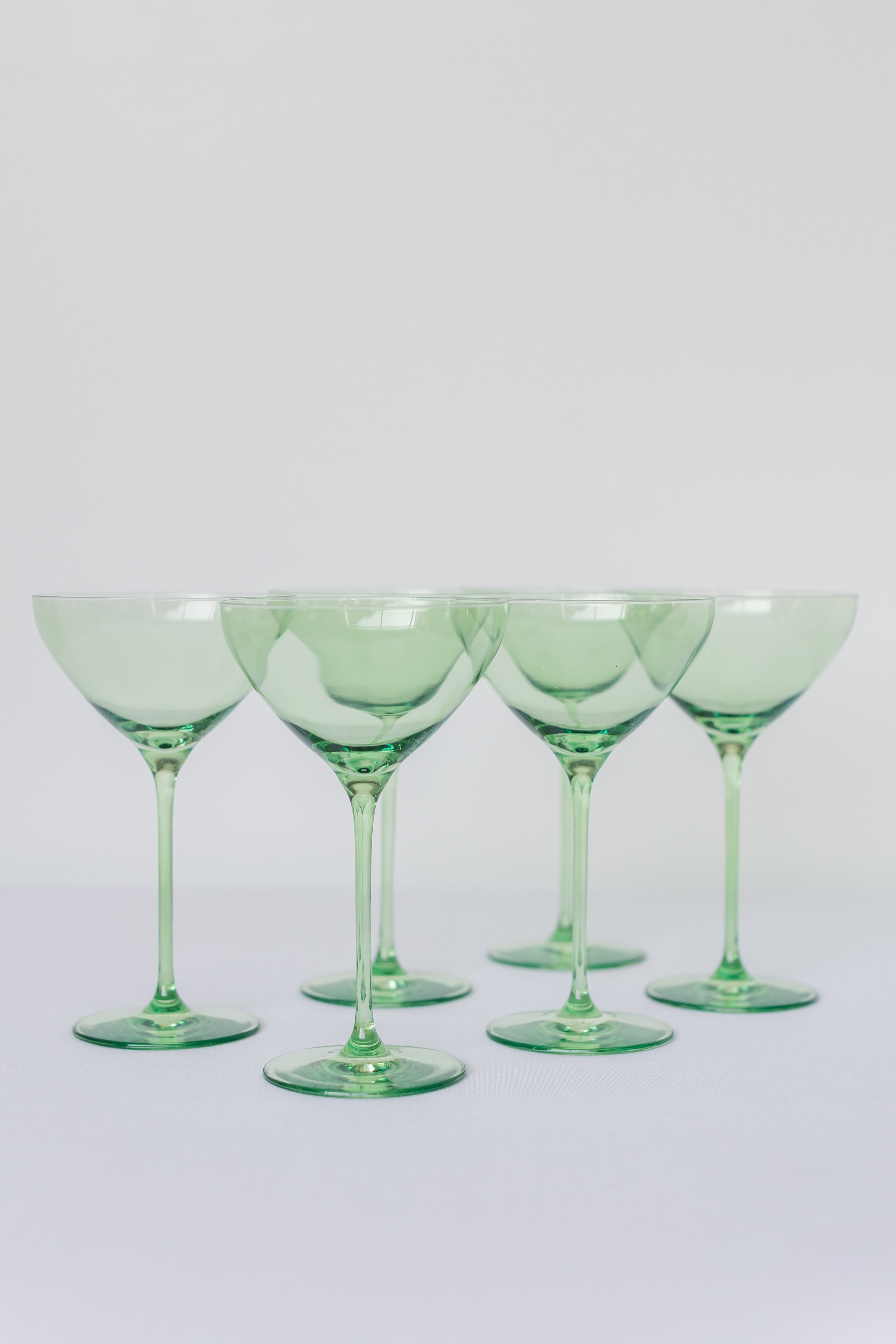 Estelle Colored Glass Estelle Colored Martini Glass - Set of 6 {Mint Green}