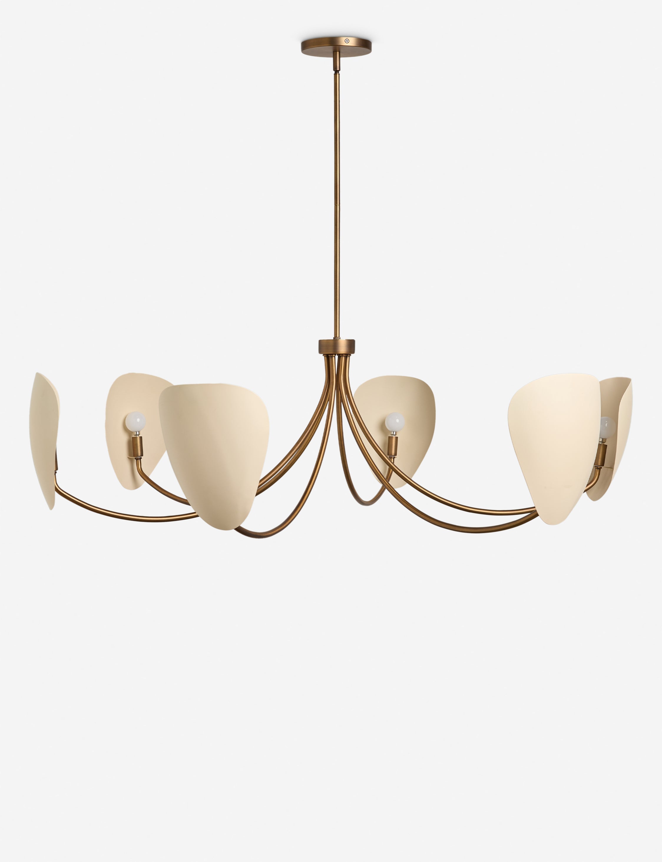 Lulu and Georgia Brevin Chandelier – Cream and Antique Brass