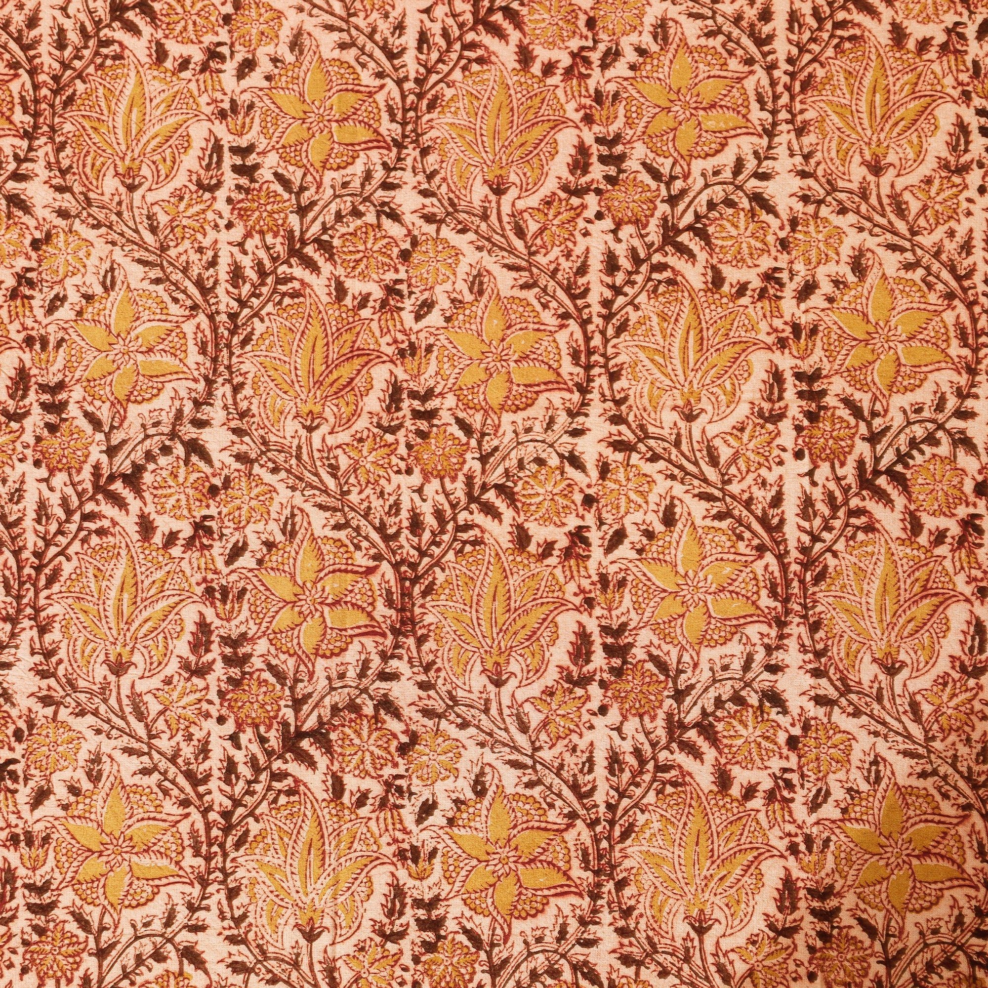 PITCHUKA SRINIVAS KALAMKARI PEDANA Beige - Pedana Kalamkari Block Printing Cotton Double Bed Cover (111 x 94 in) - view 4