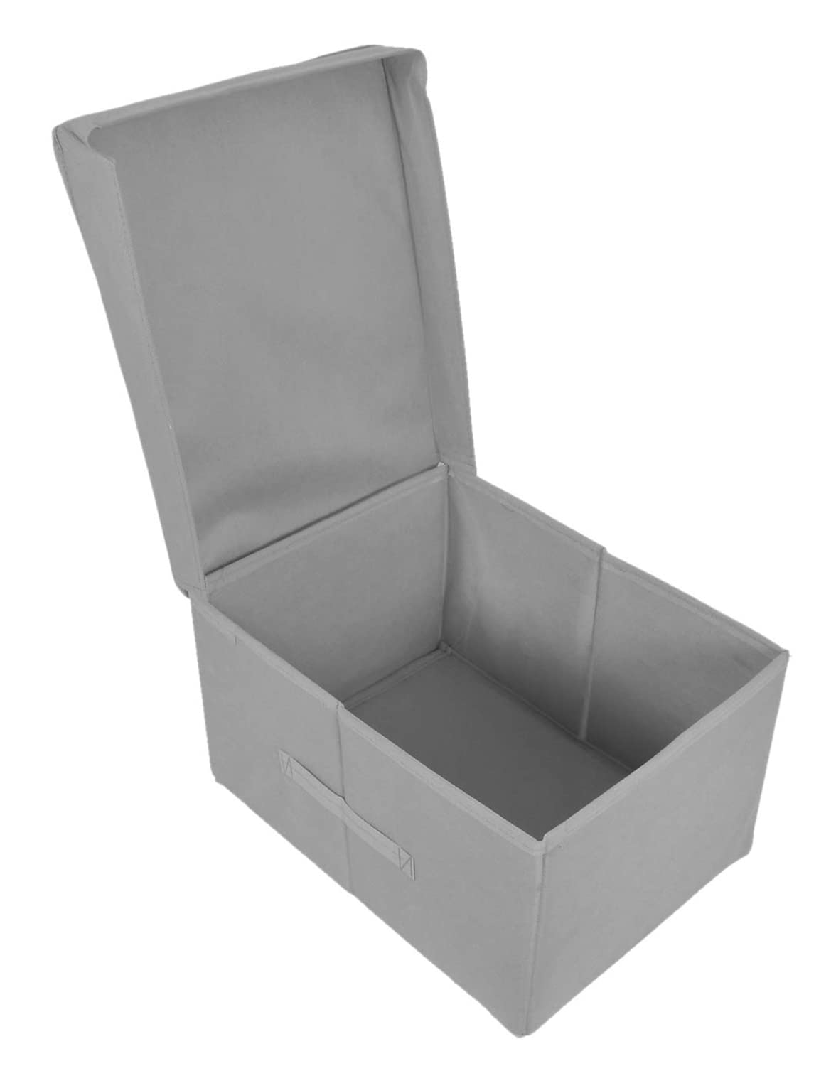 Heart Home Non-Woven Mickey Mouse Print Flodable Storage Box/Wardrobe Organizer With Lid For Home Decor (Grey) 54HH4234. - view 6