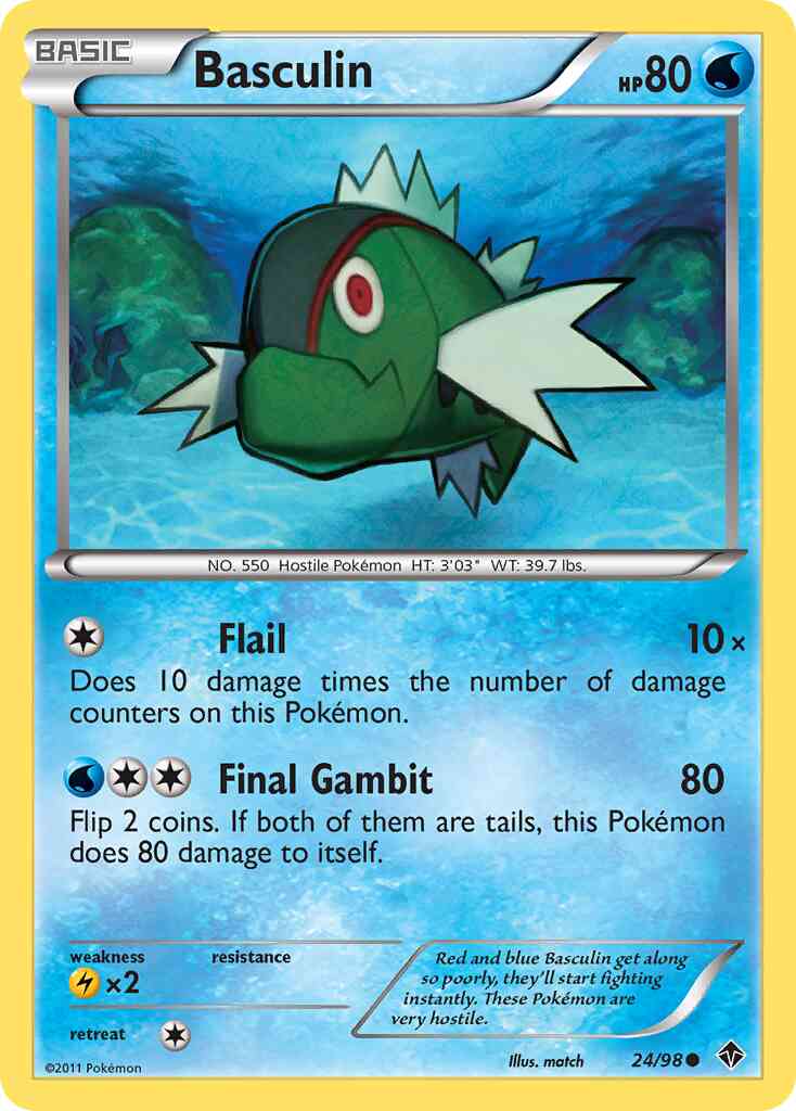 Common bw2-24 non-holo – Pokémon Basculin - 24/98 - Common [bw2-24] [Non-Holo]
