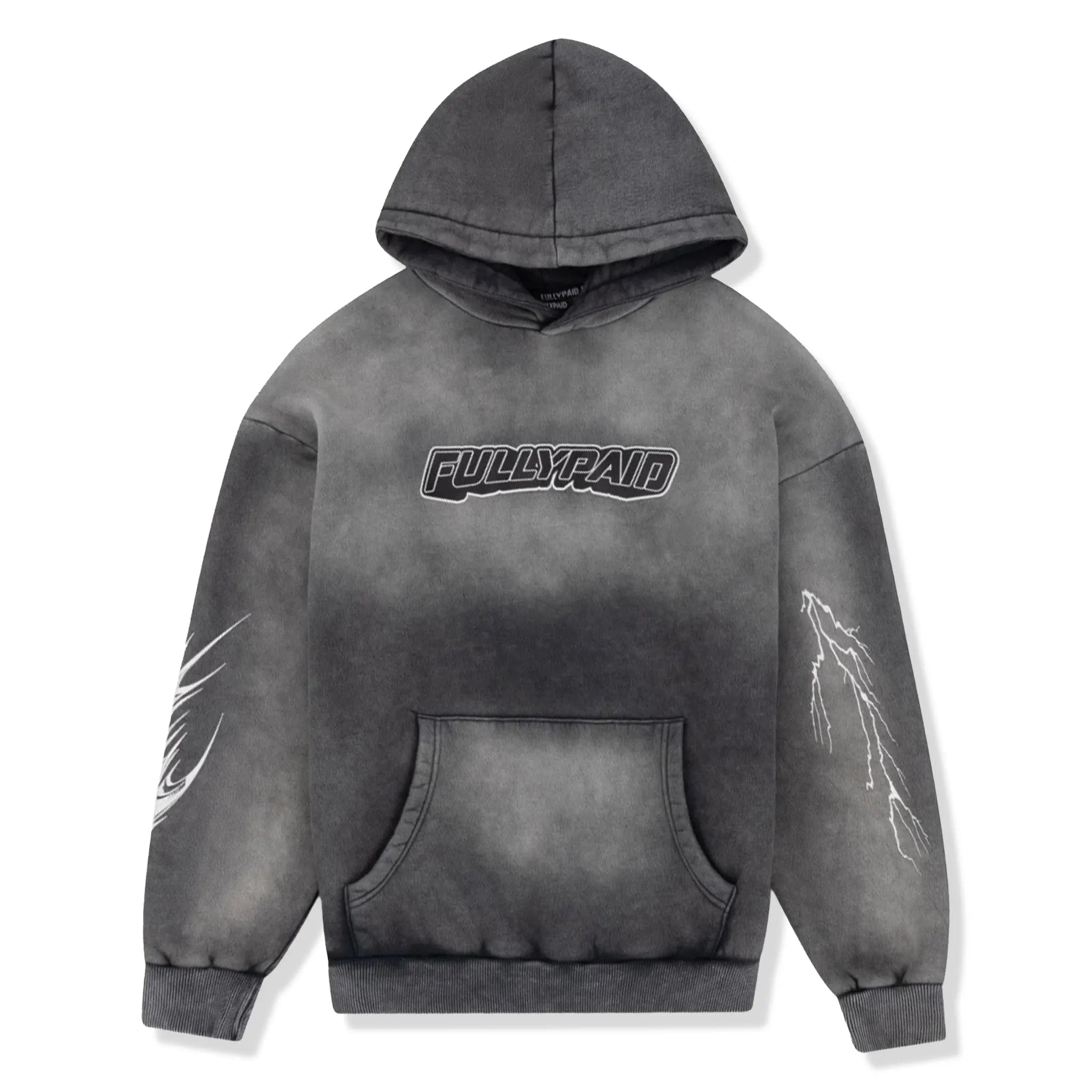 Fully Paid Acid Wash Grey Hoodie