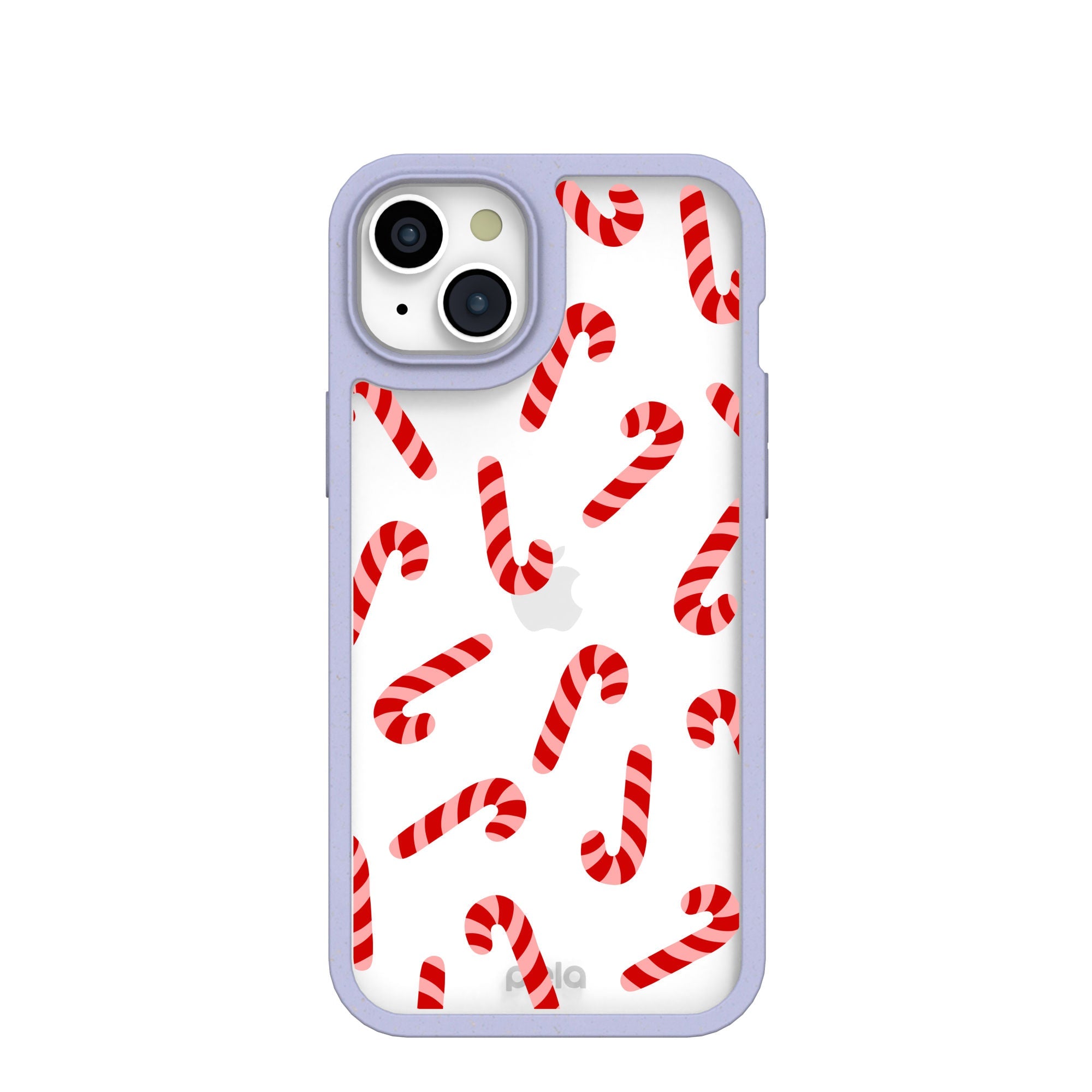 BlackTree Clear Candy Cane Chaos iPhone 15 Plus Case With Lavender Ridge