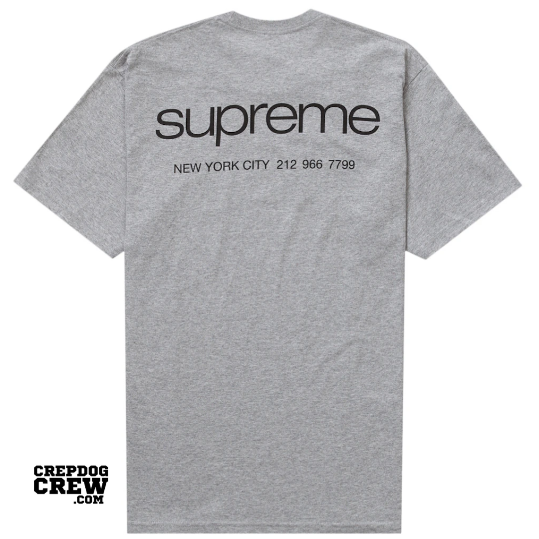 Supreme New York Tee Heather Grey - view 2