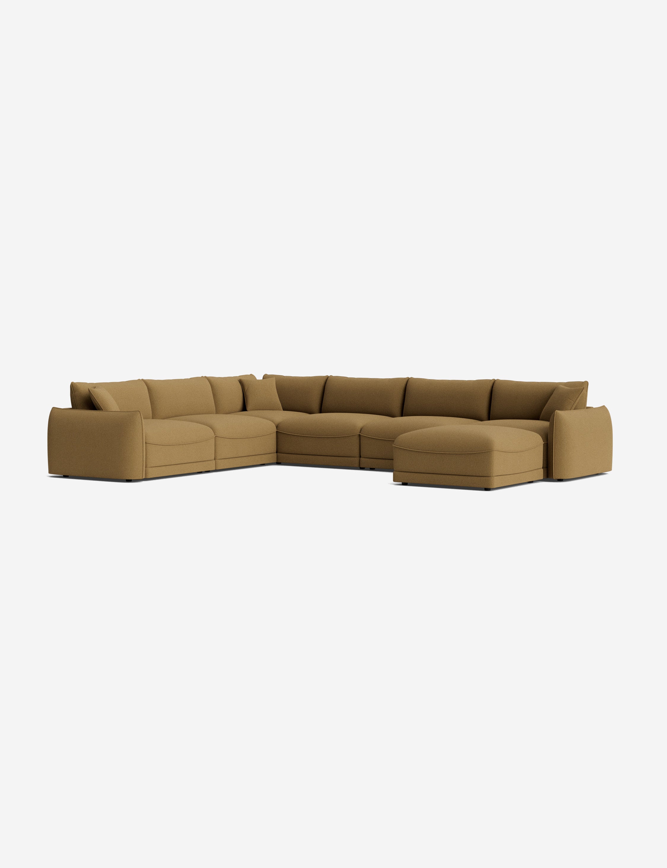 Lulu and Georgia Balmer Modular Corner Sectional Sofa With Ottoman - view 32