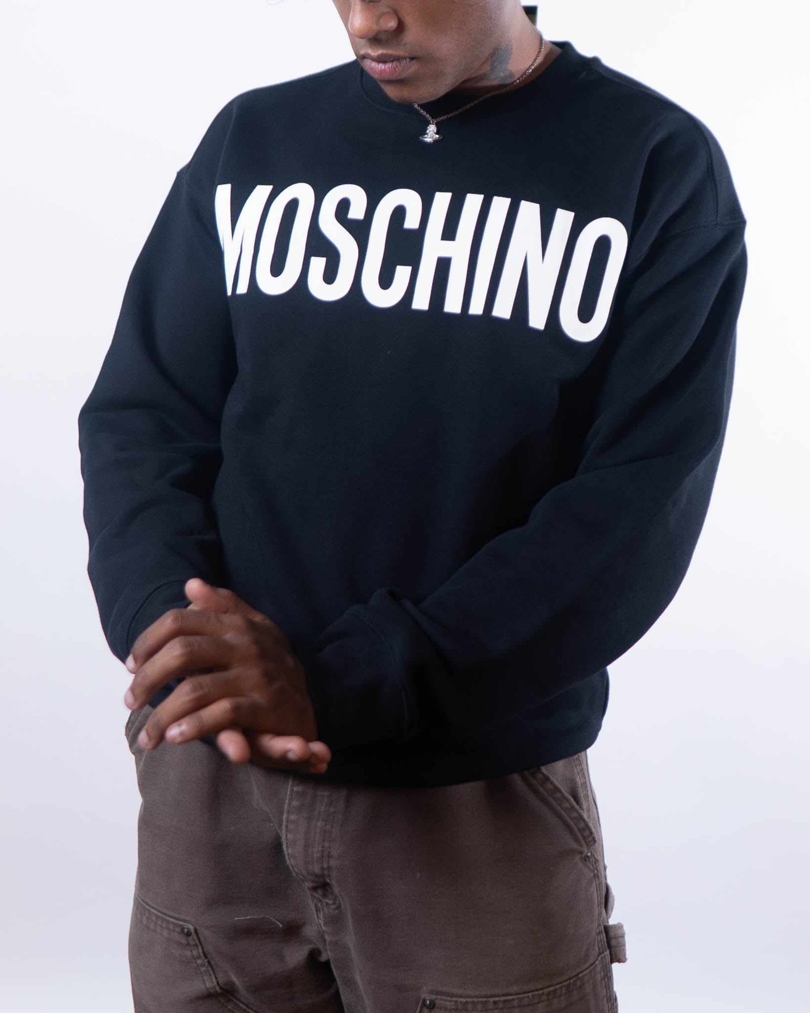 Moshcino Moshchino Black Printed Logo Sweatshirt - DS