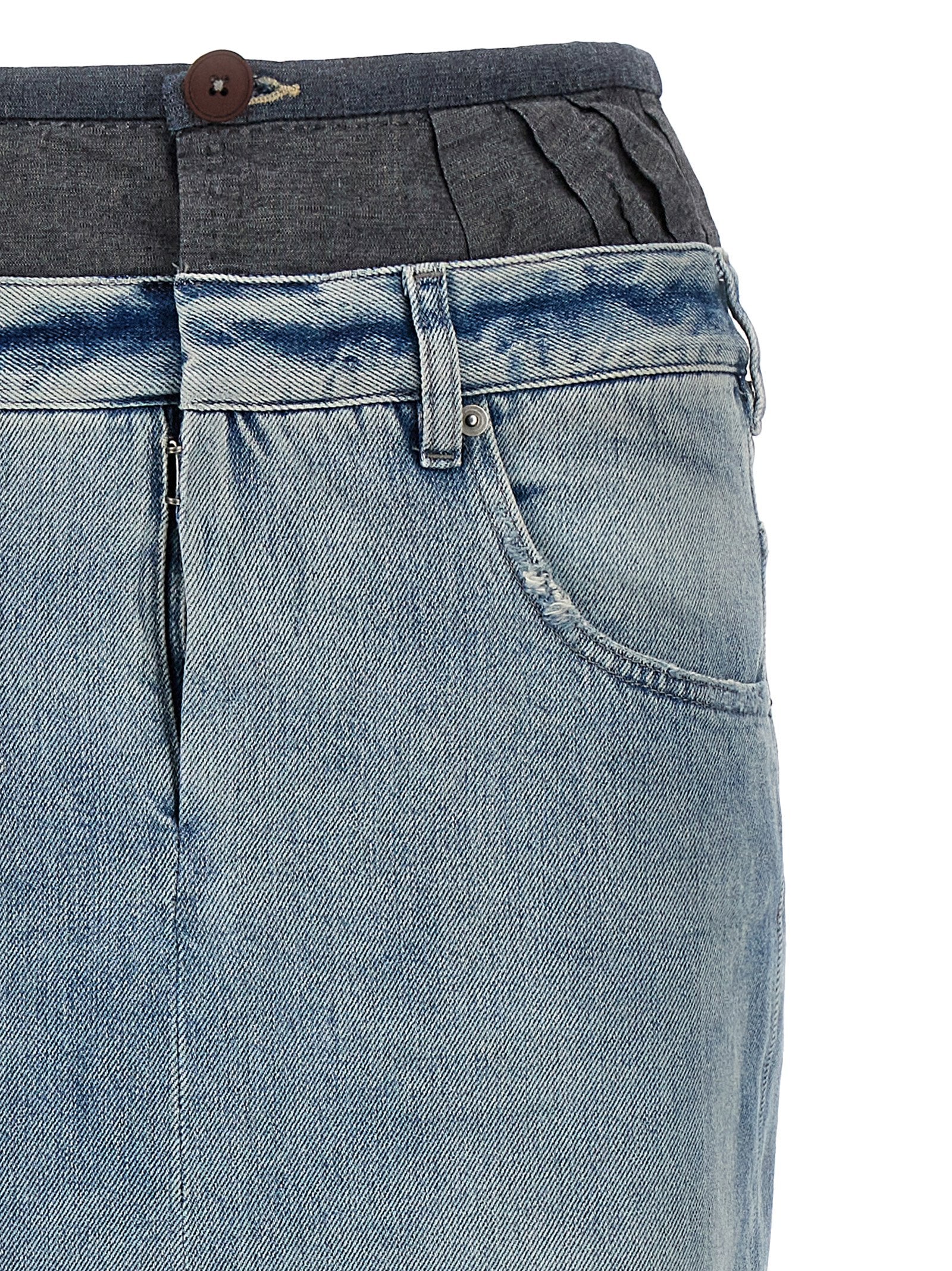 Maison Margiela Slits Denim Skirt – 100% cotton - view 3