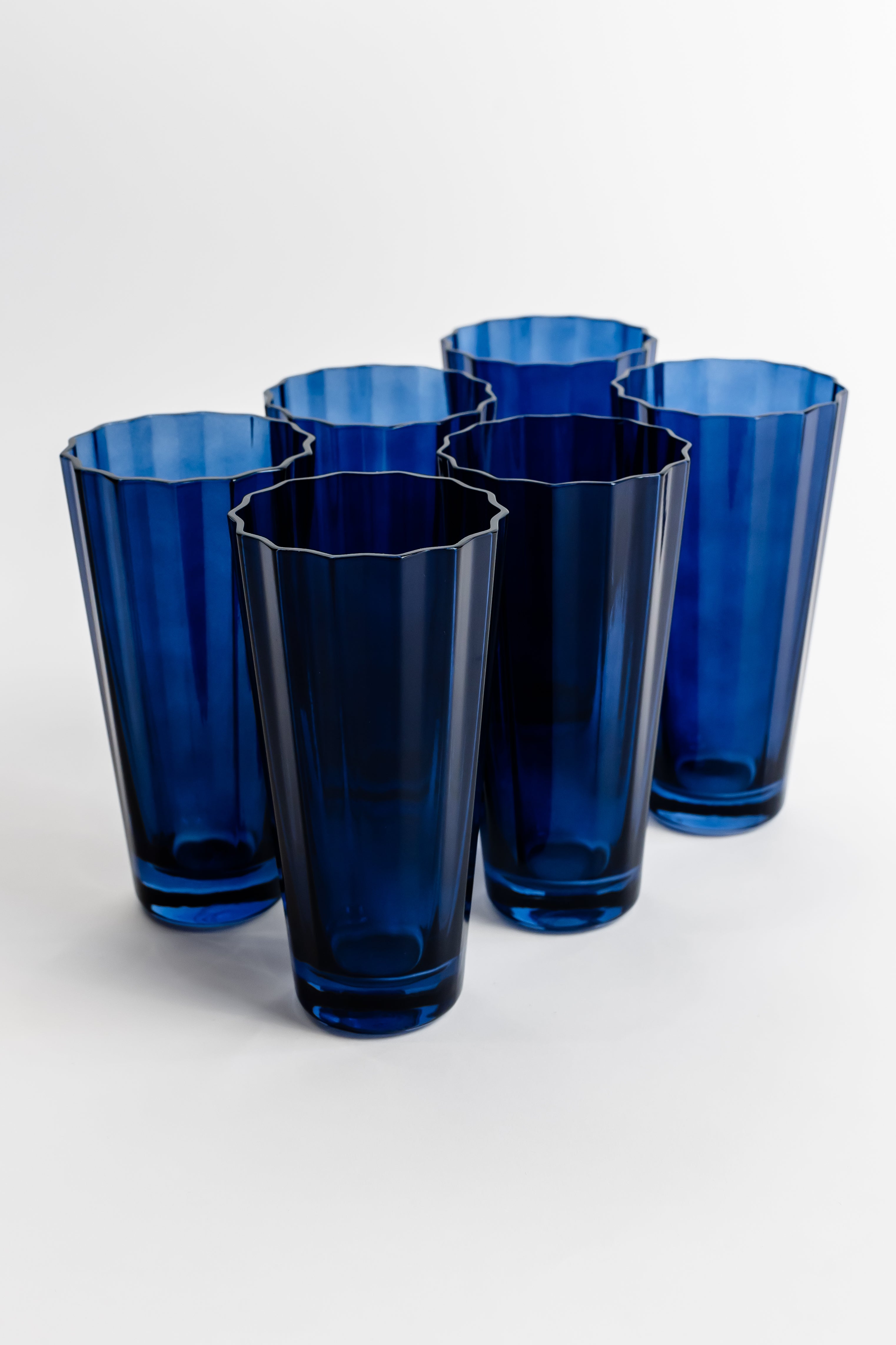 Estelle Colored Glass Estelle Colored Sunday High Balls - Set of 6 {Midnight Blue} - view 2