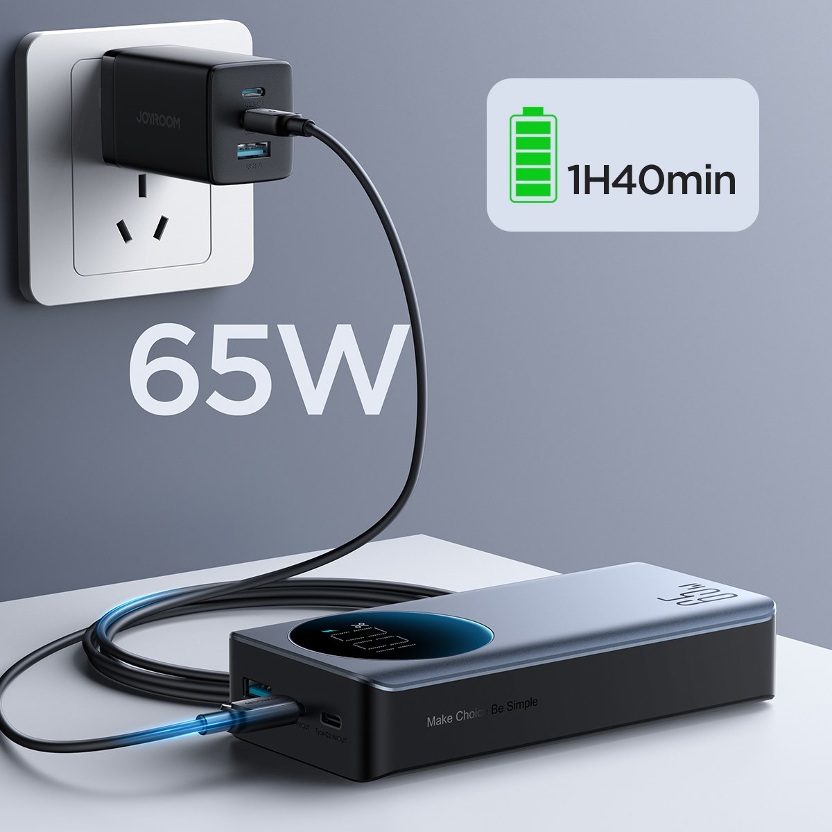 Baseus JOYROOM™ 20000 mAh 65W Digital Display Power Bank - view 2
