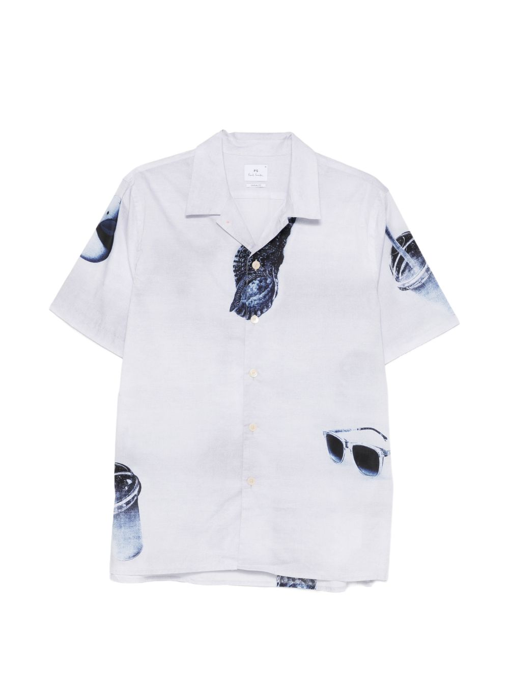 Paul Smith Sunbleached Snaps cotton shirt – Organic Cotton 100%