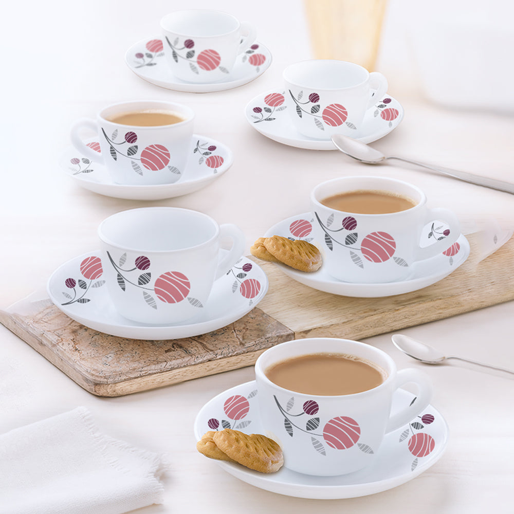 My Borosil Larah By Borosil Dahlia Cup n Saucer Set