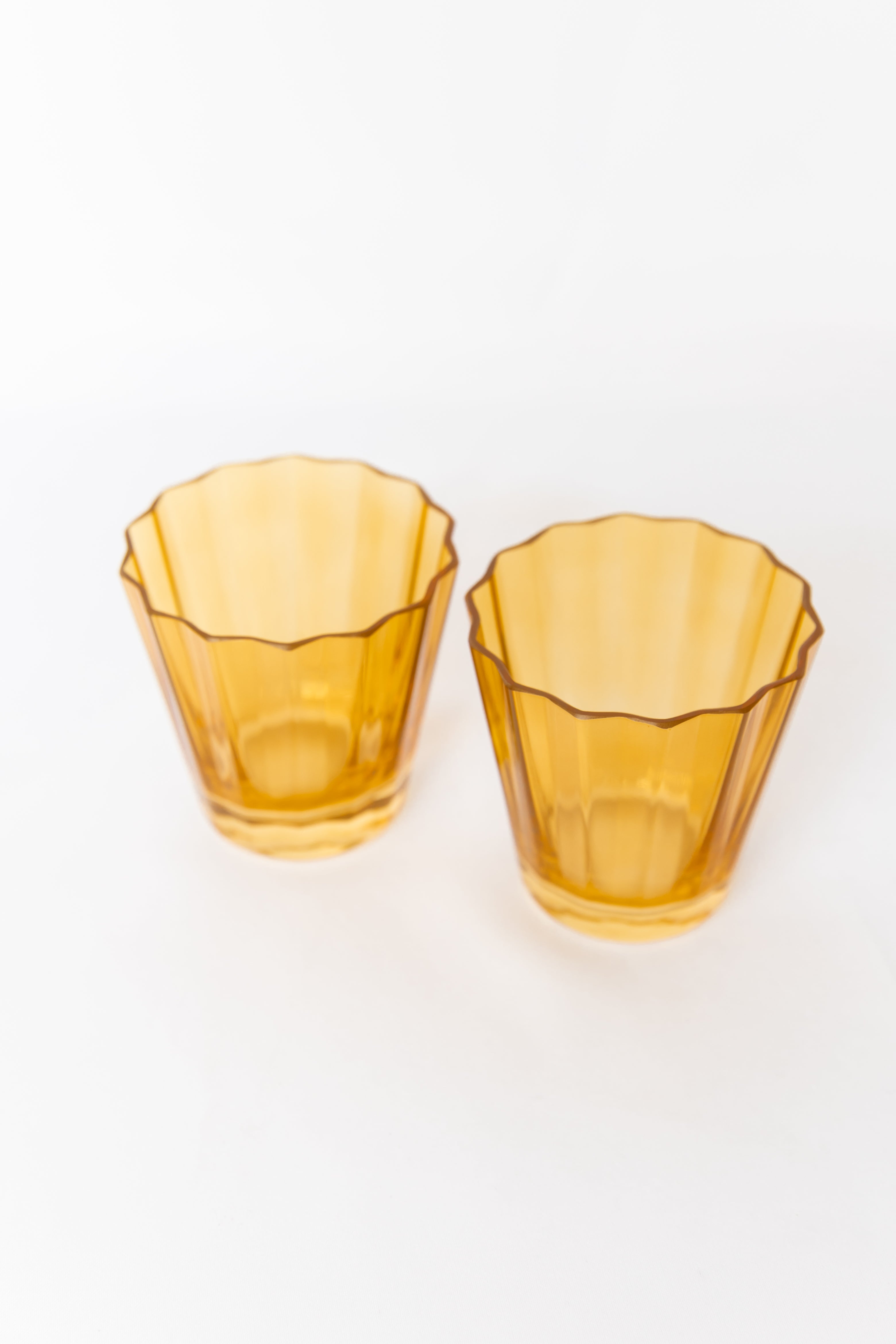 Estelle Colored Glass Estelle Colored Sunday Low Balls - Set of 2 {Butterscotch} - view 2