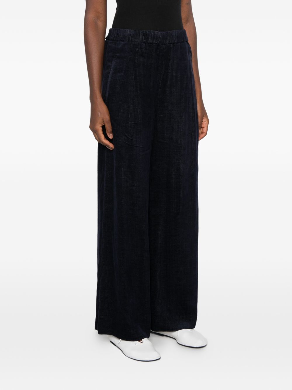 VIA MASINI 80 Trousers NAVY – Viscose 100% - view 3
